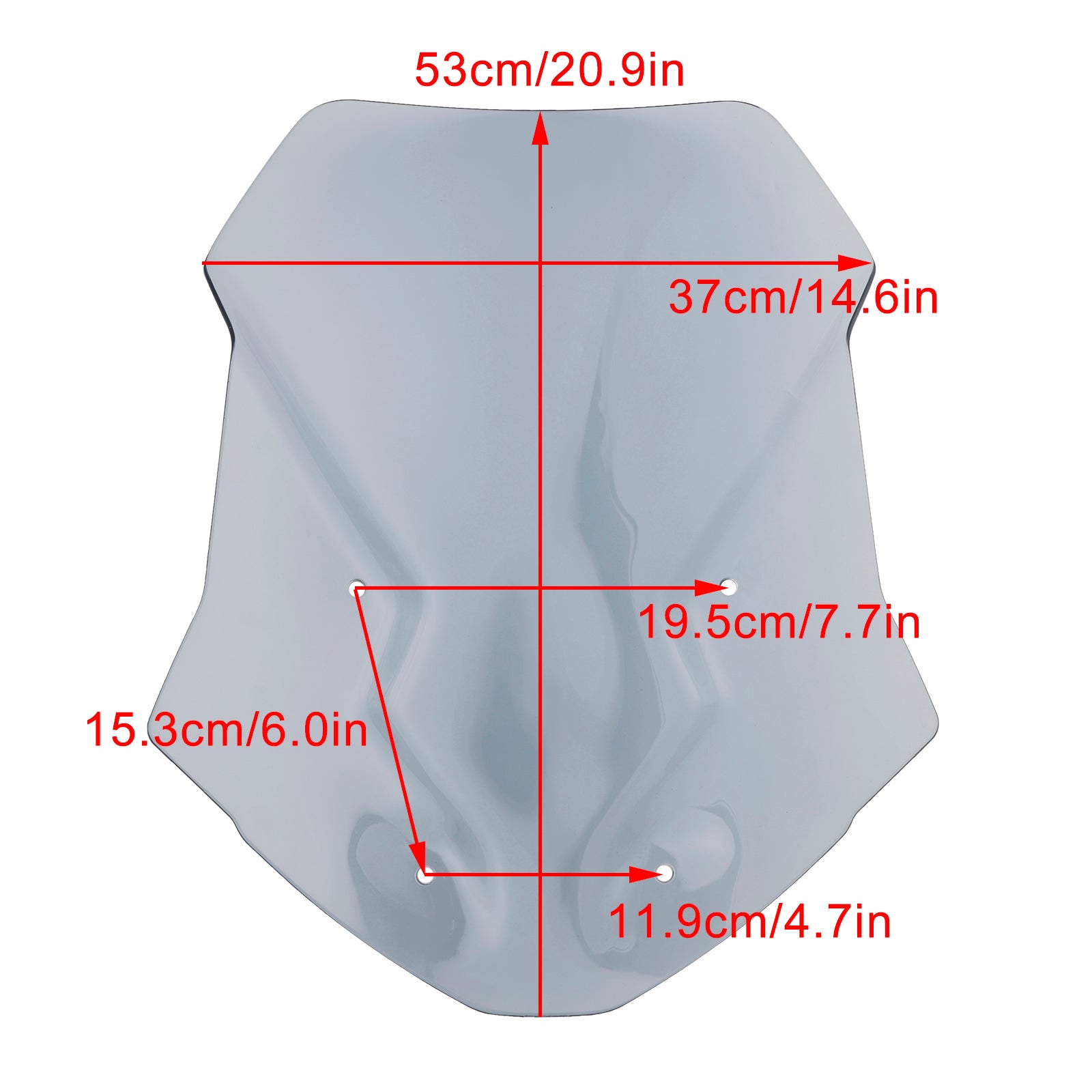 2022-2024 Tiger 1200 GT Alle modellen Motorvoorruit Voorruit