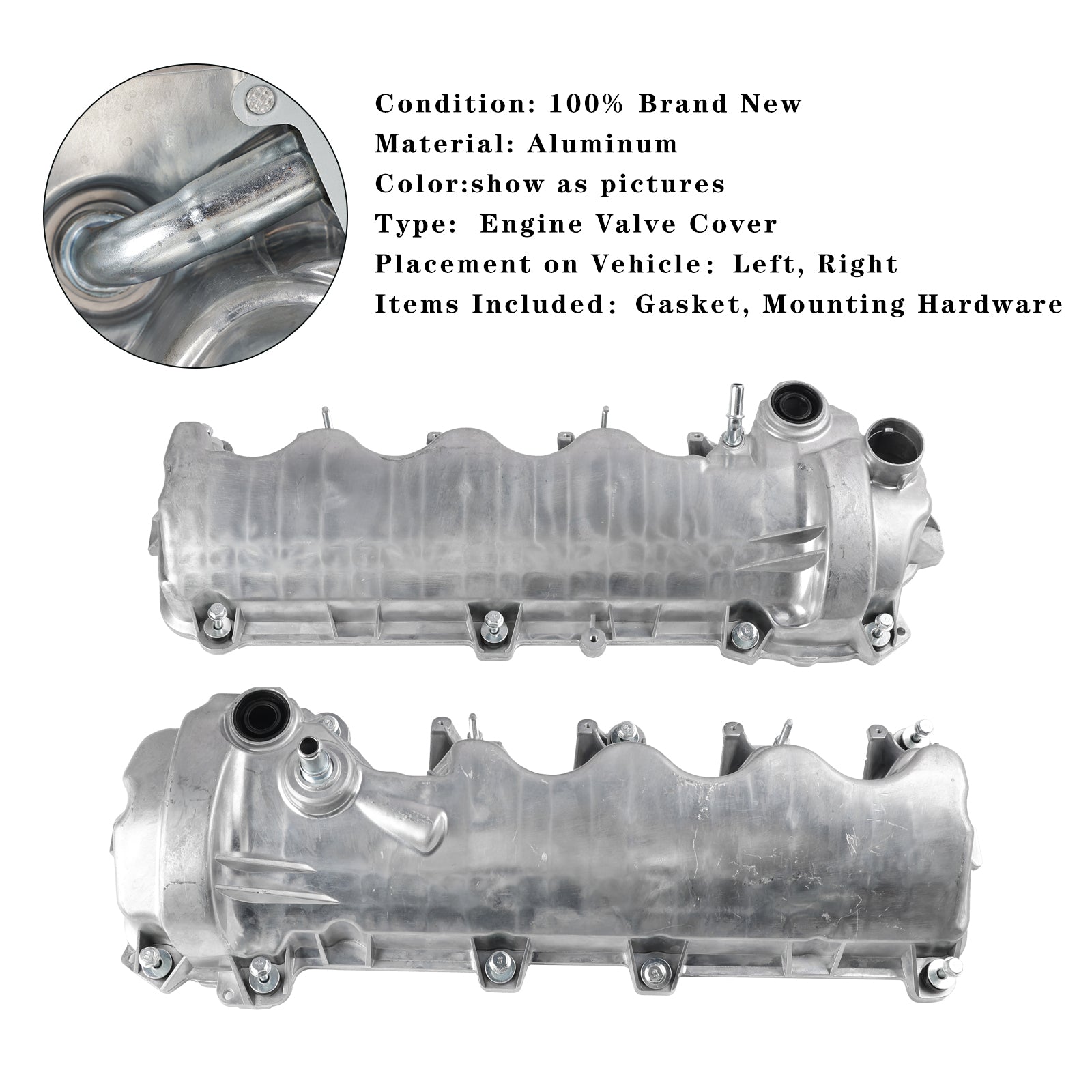 L+R Engine Valve Cover w/Gasket 9L1Z6582C 9L1Z6582D For Ford Expedition F150