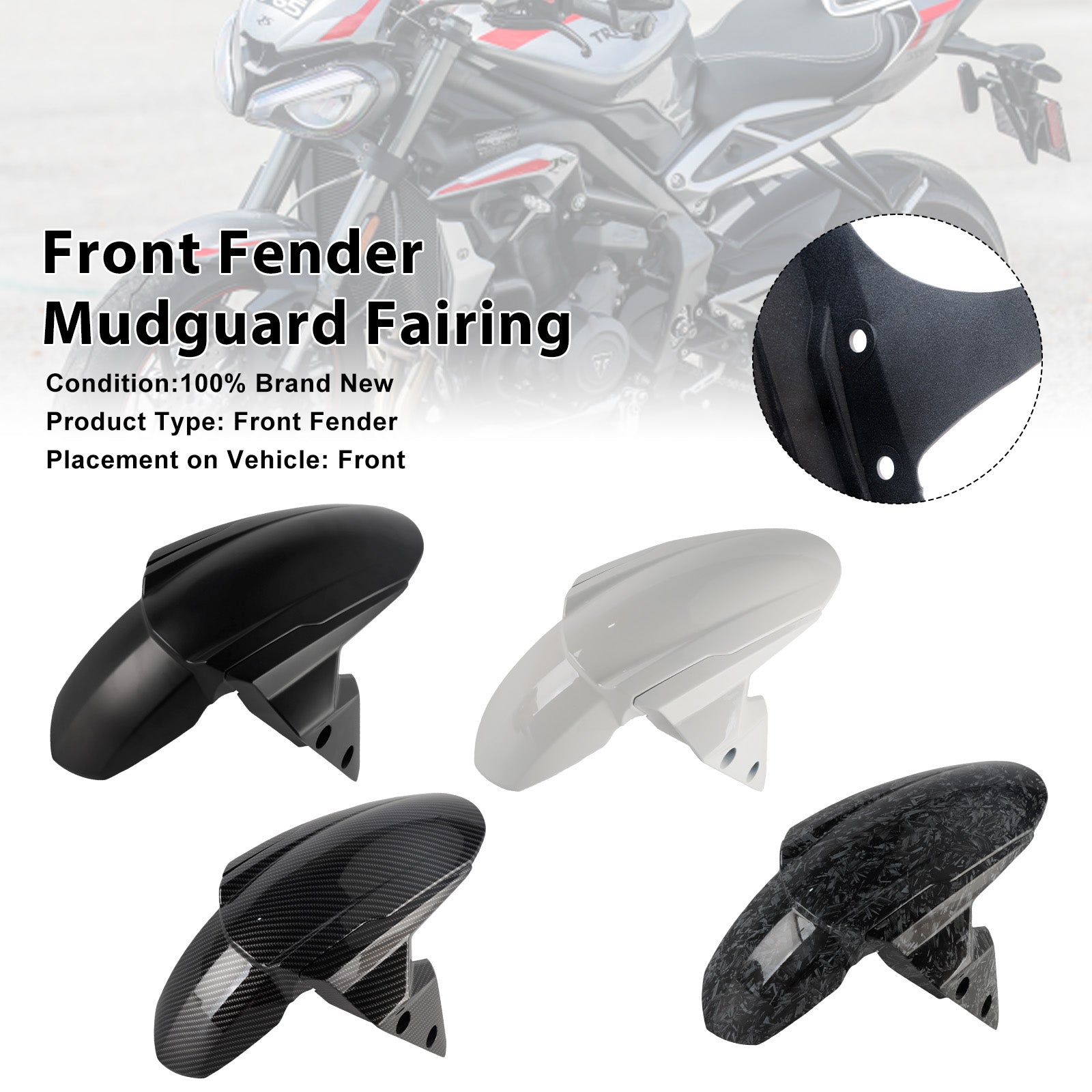 Carénage de garde-boue avant Street Triple 765 R RS 2020-2025