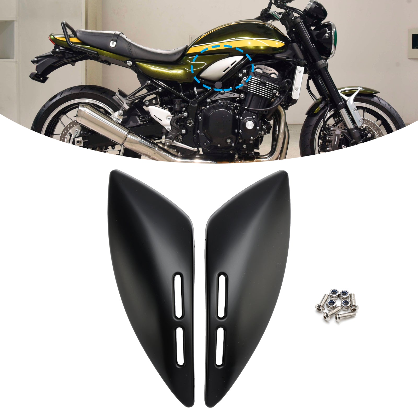 2018-2024 Kawasaki Z900RS Gas Tank Side Cover Panel Fairing Cowl