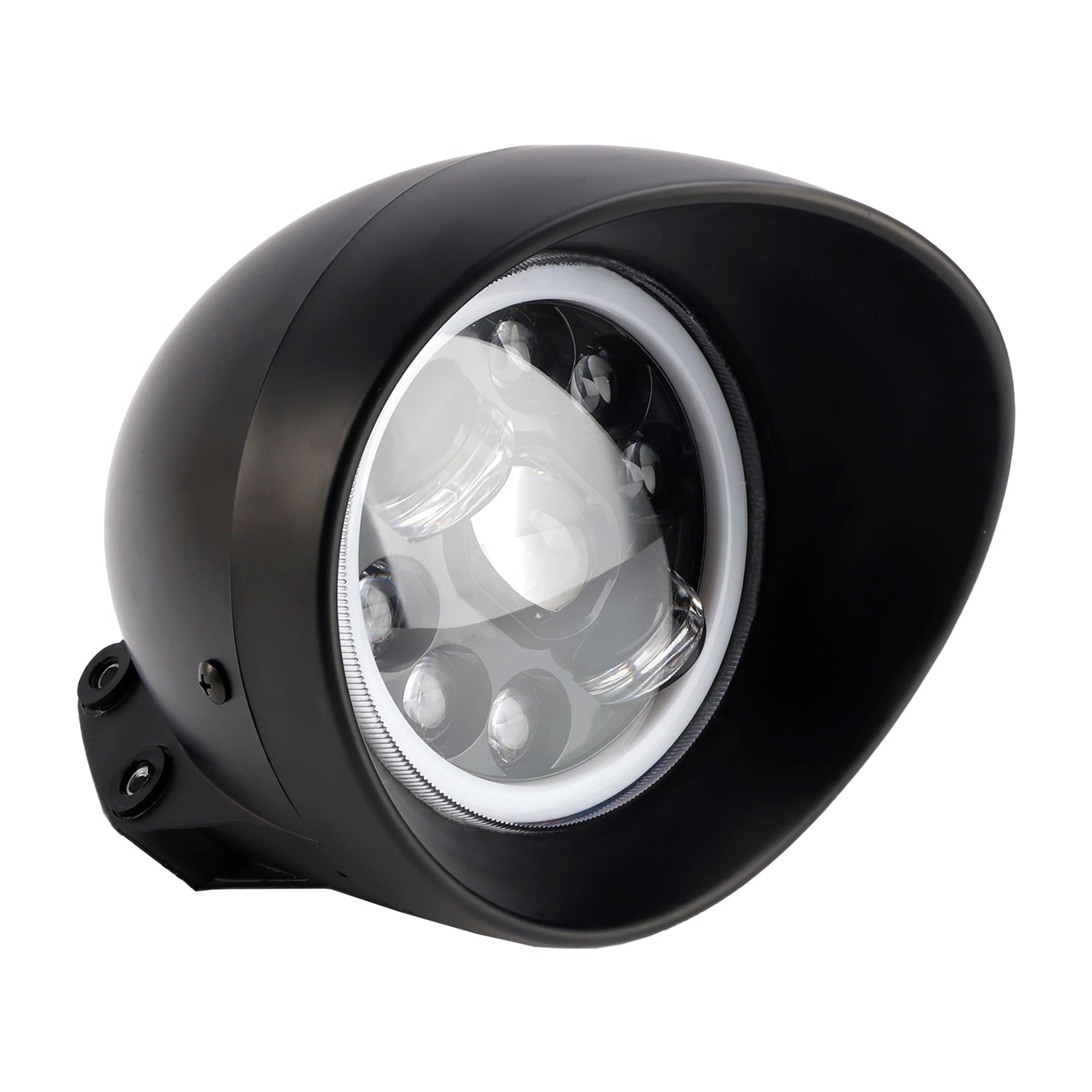 5.75" Phare antibrouillard pour moto, 9 ampoules, pour scooter, chromé