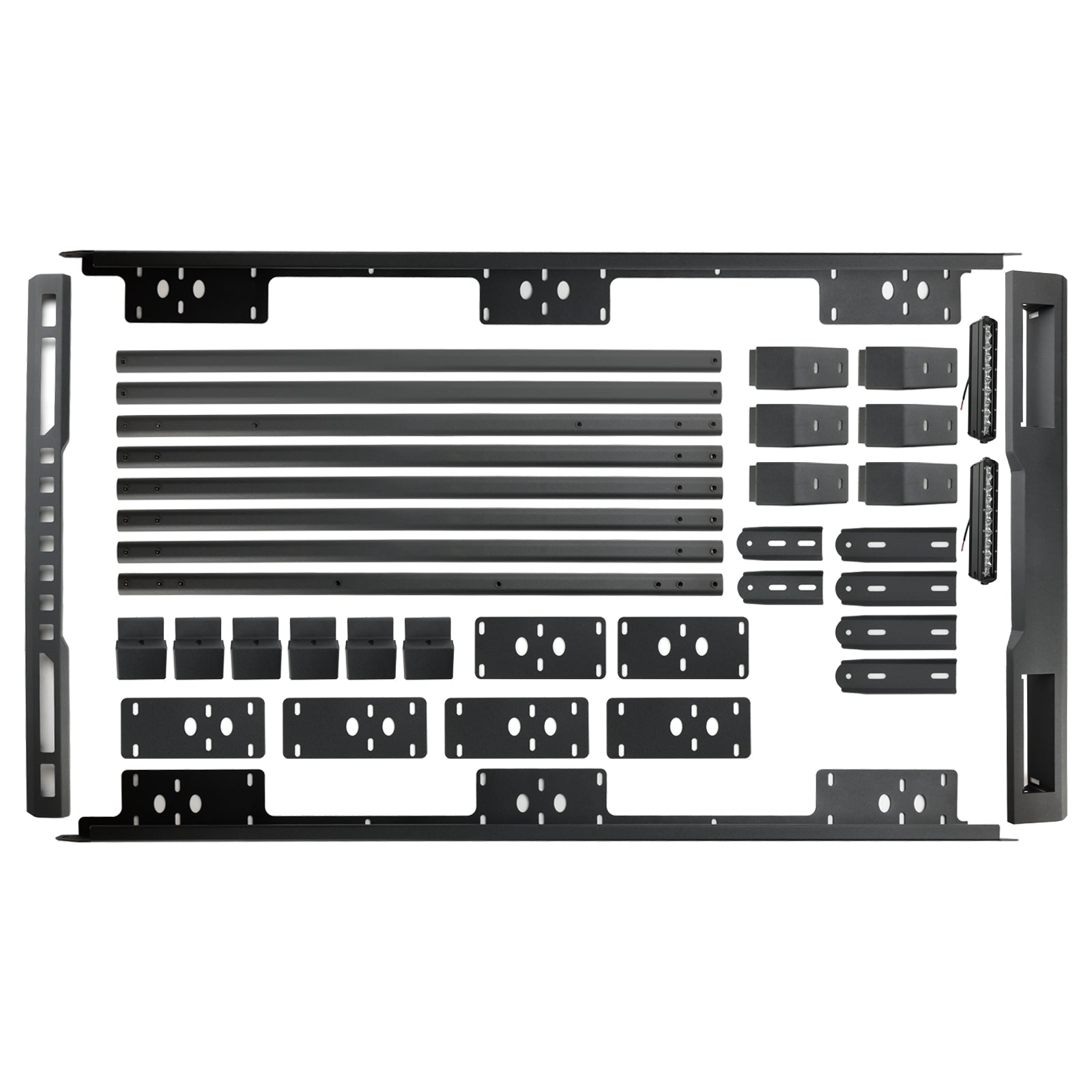 Porte-bagages de toit en aluminium pour Suzuki Jimny 2019-2023 avec lumière LED