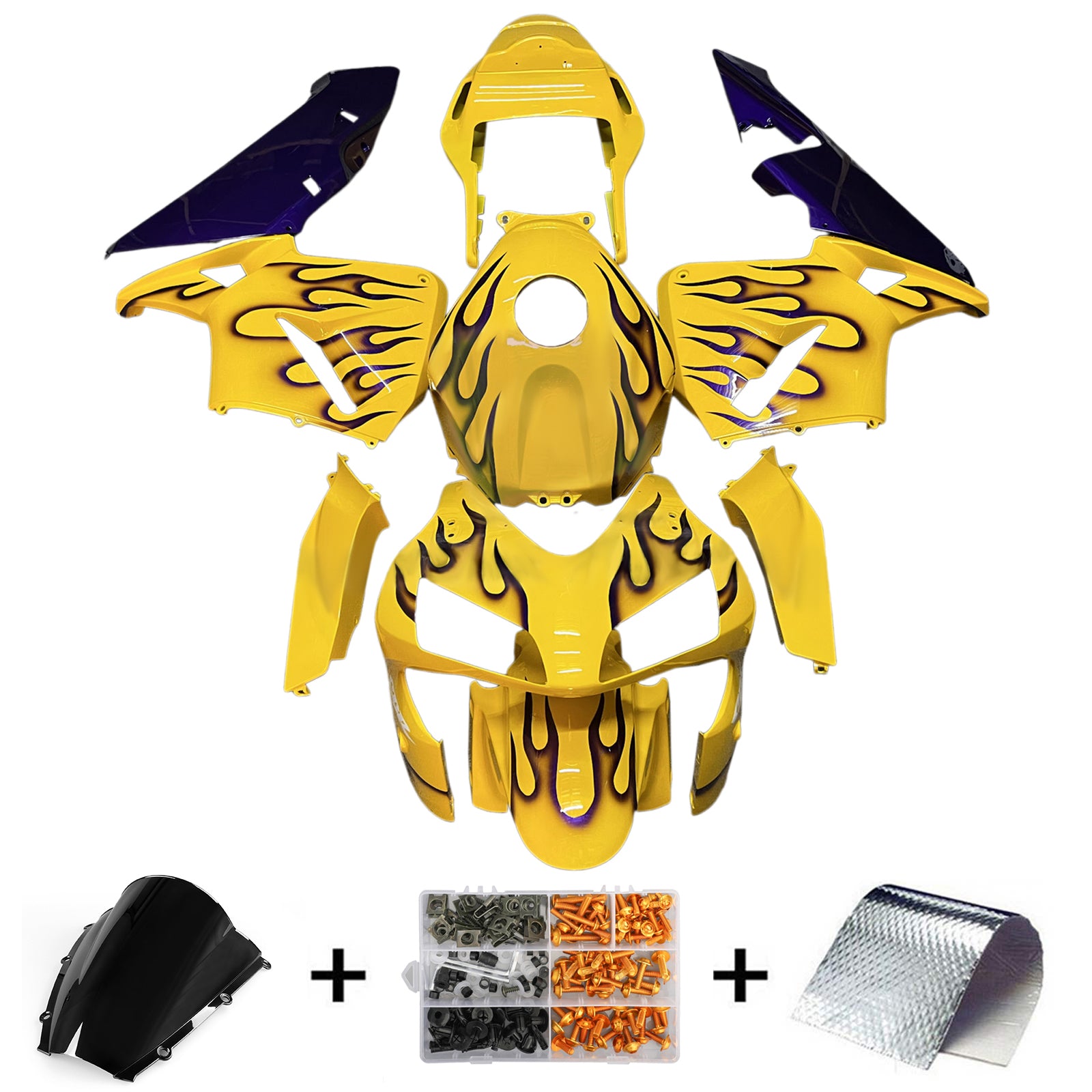 Kit de carenado de inyección carrocería plástico ABS para Honda CBR600RR 2003-2004 F5