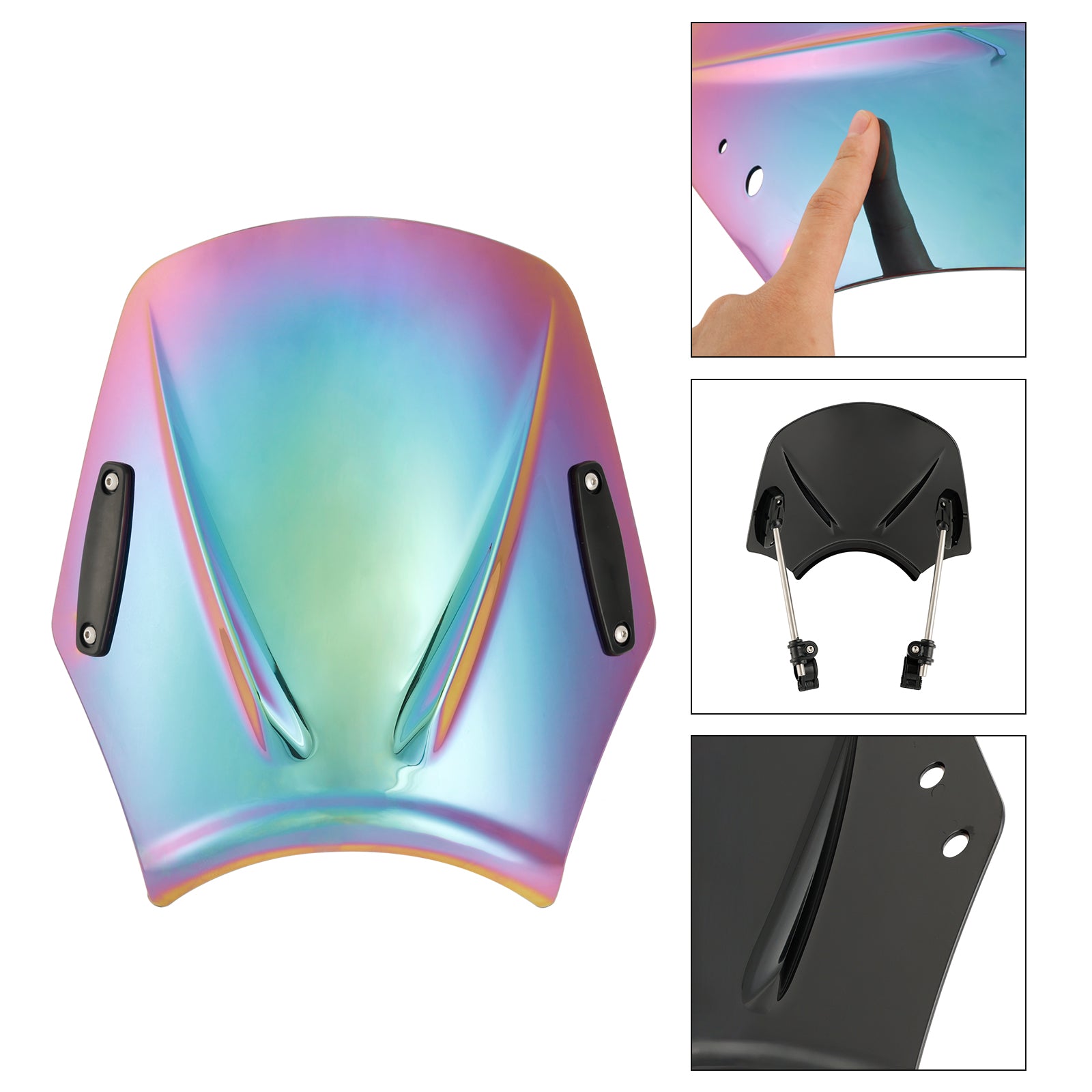 Motorfiets met 22mm/7/8" stuur Windscherm Windscherm Universeel