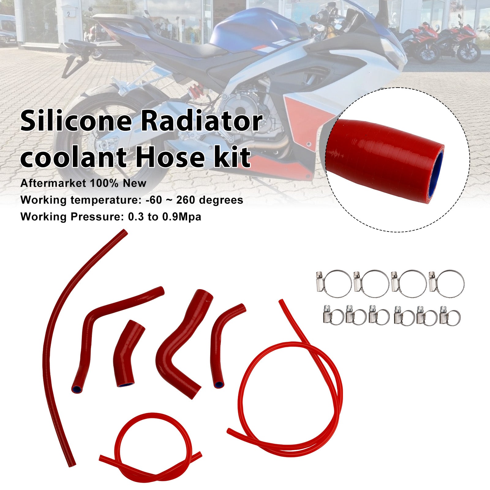 2021-2025 Aprilia RS 660 RS660 Silicone Radiator coolant Hose