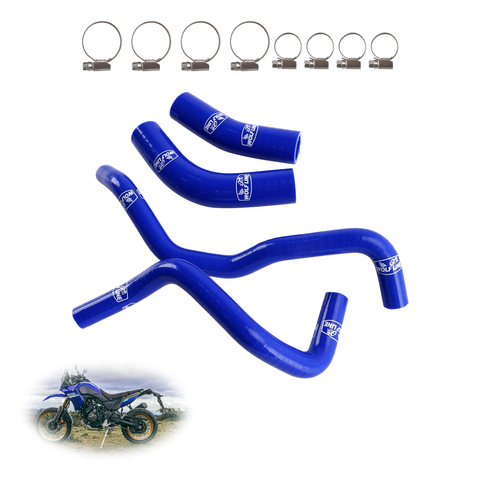 Kit de durites de refroidissement de radiateur en silicone pour Yamaha Tenere 700 2019-2024