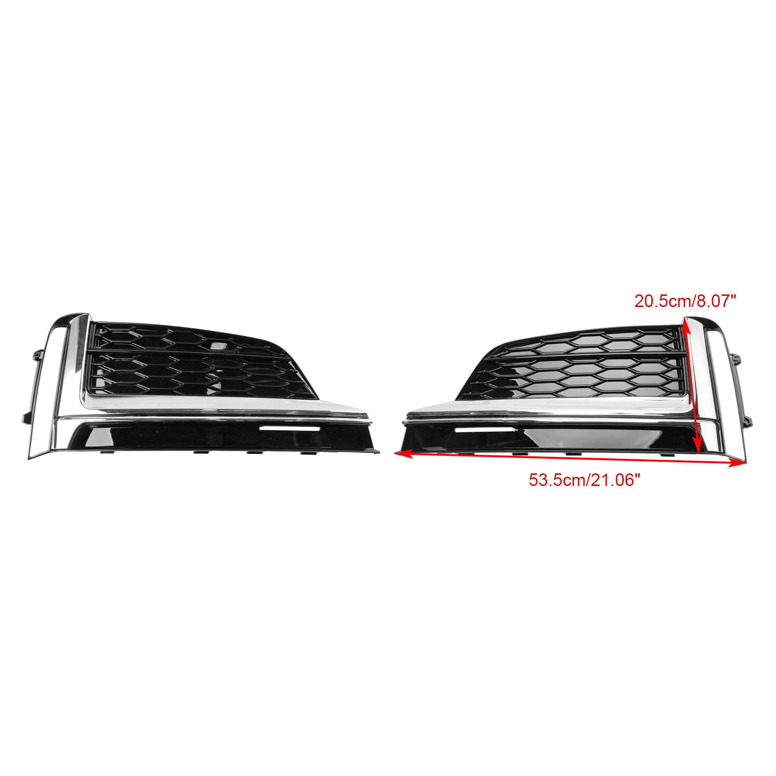 2st Front Bumper Fog Light Grille Cover Trim Fit Audi S5 A5 S-Line 2018-2019