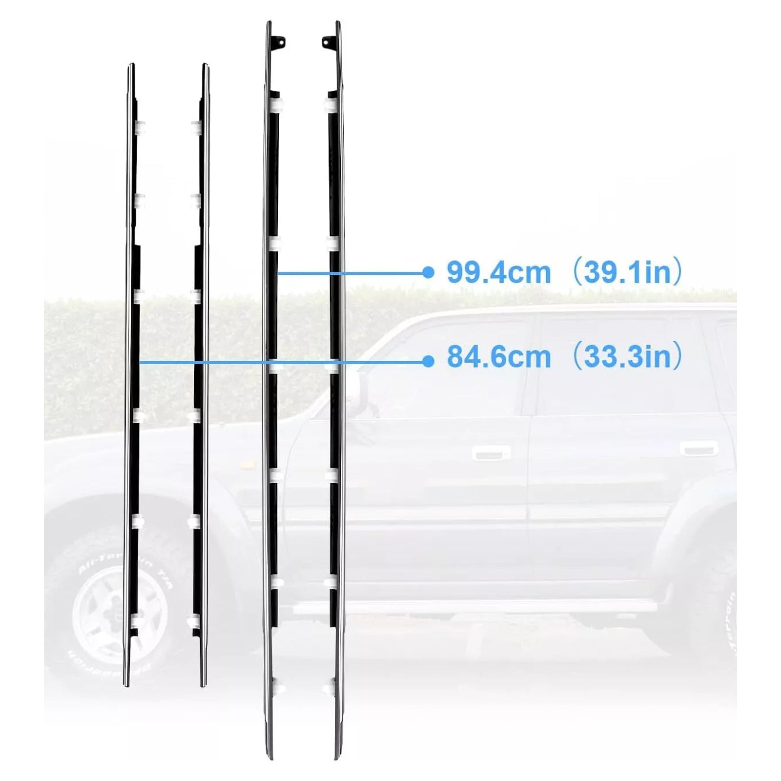 1996-1998 Lexus LX450 4PCS Dørbelte støping 75710-60021 75730-60020