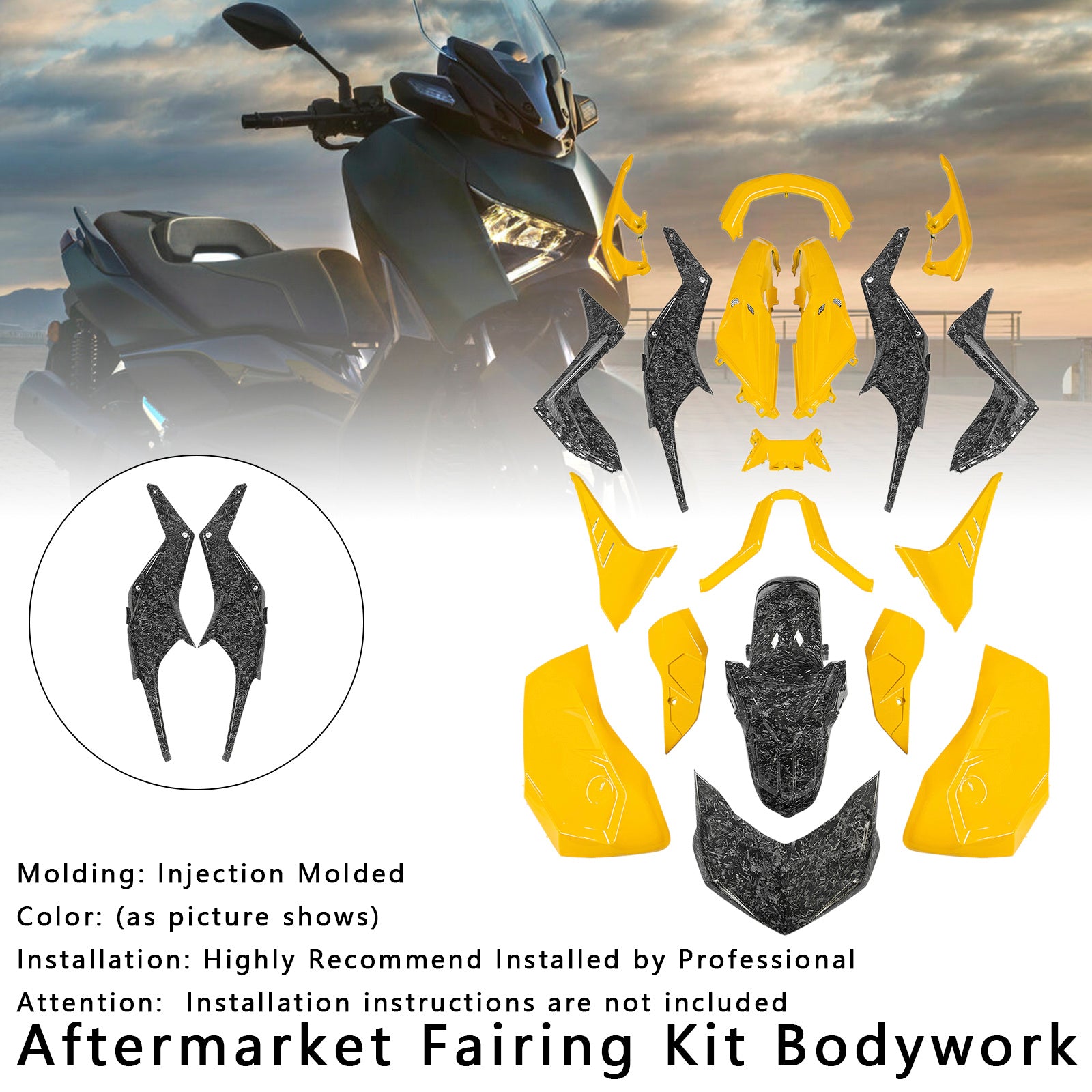 2023-2024 Yamaha X-Max 300 Xmax Injection Bodywork Fairring Kit