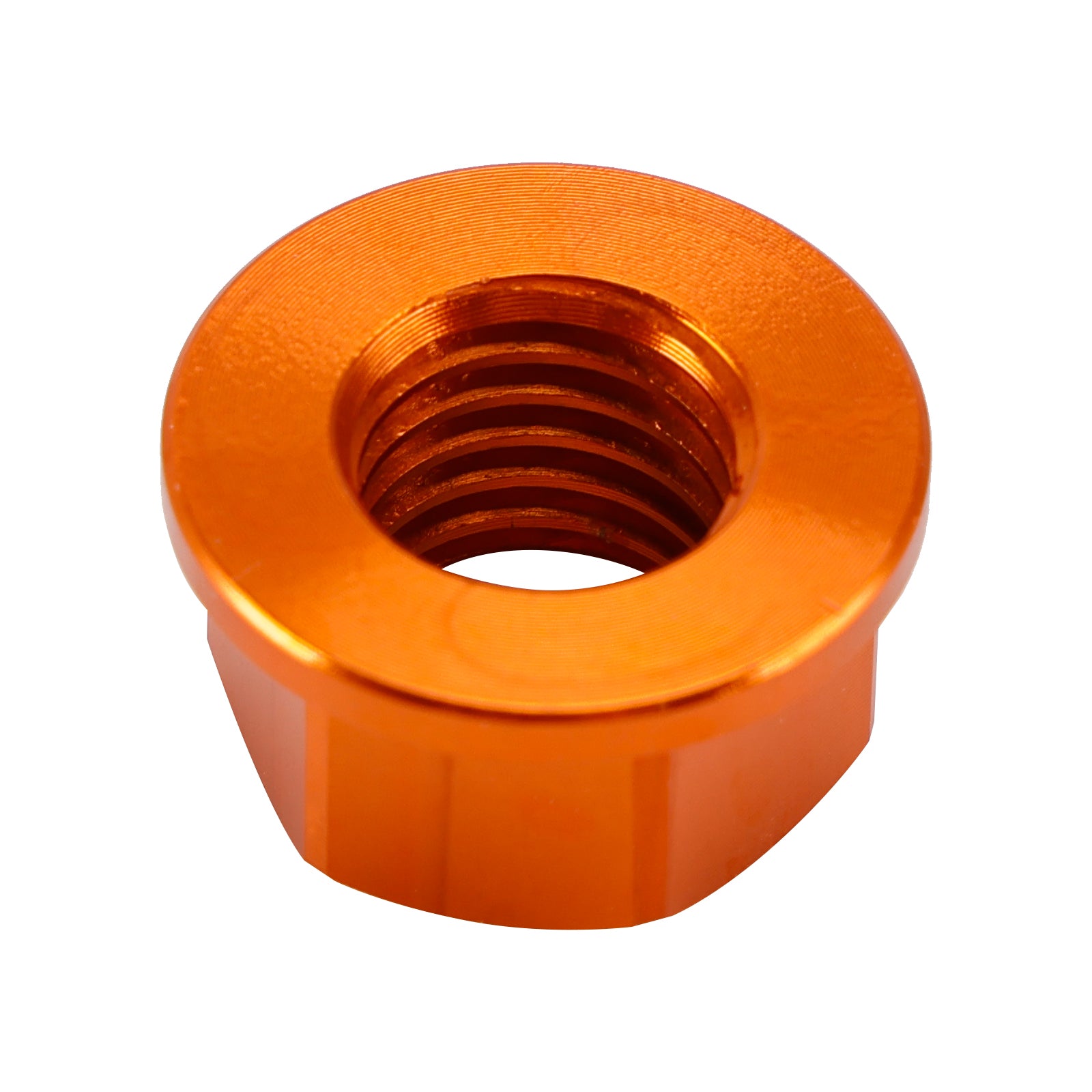 6 Pack Aluminum Rear Sprocket Flange Nuts M10X1.5mm Orange For Motorcycle Bike