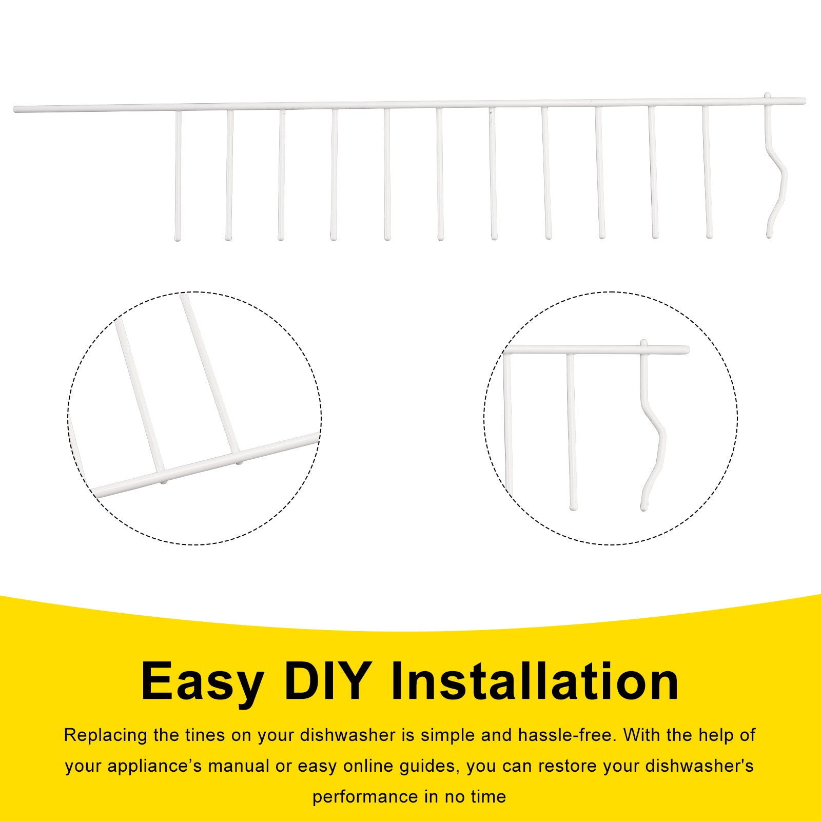 Reemplazo AP5951430 WP8051250 Fila de púas del lavavajillas W10728160 Para Kenmore/KA/Maytag