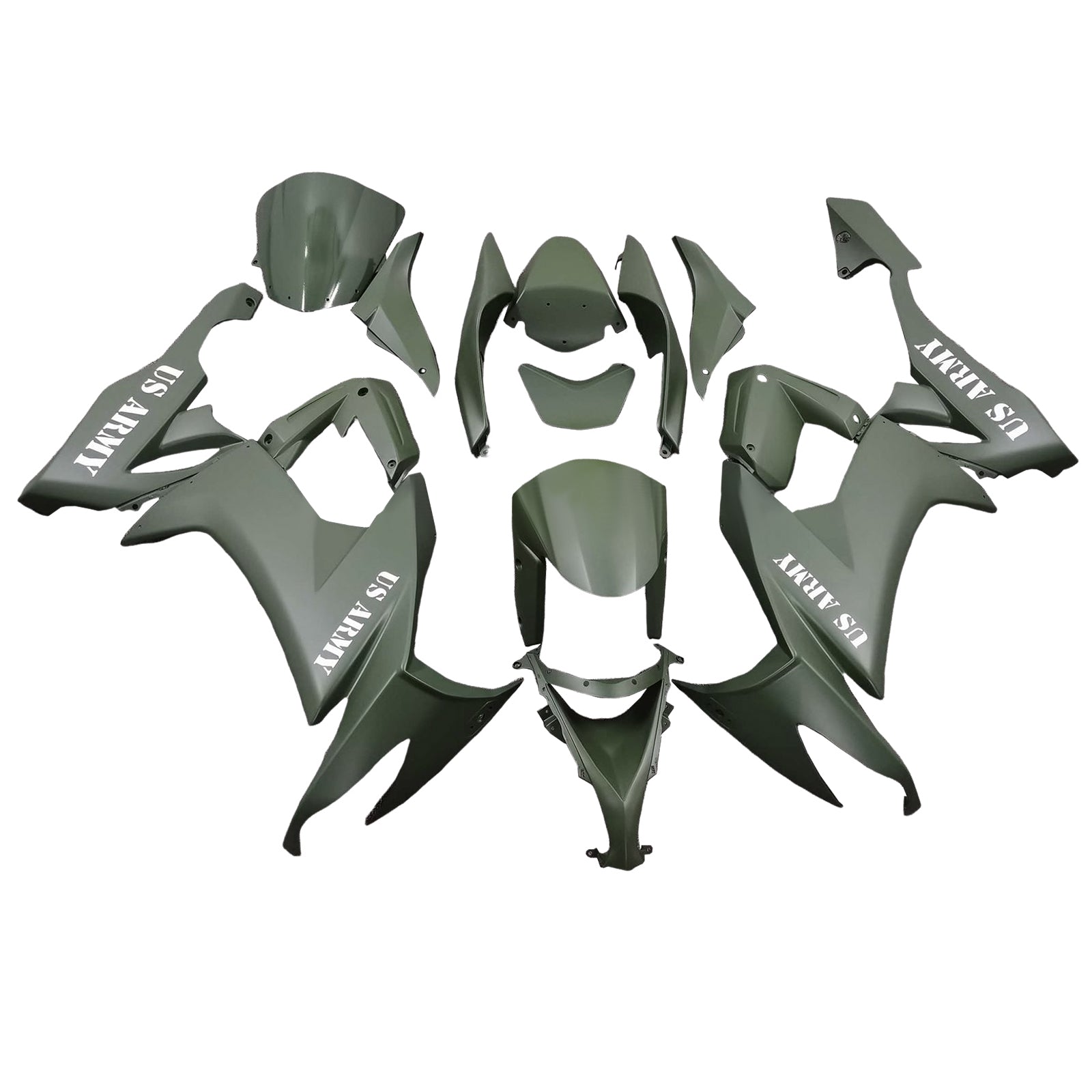 Injectiekuipset carrosserie kunststof ABS geschikt voor Kawasaki ZX10R 2008-2010