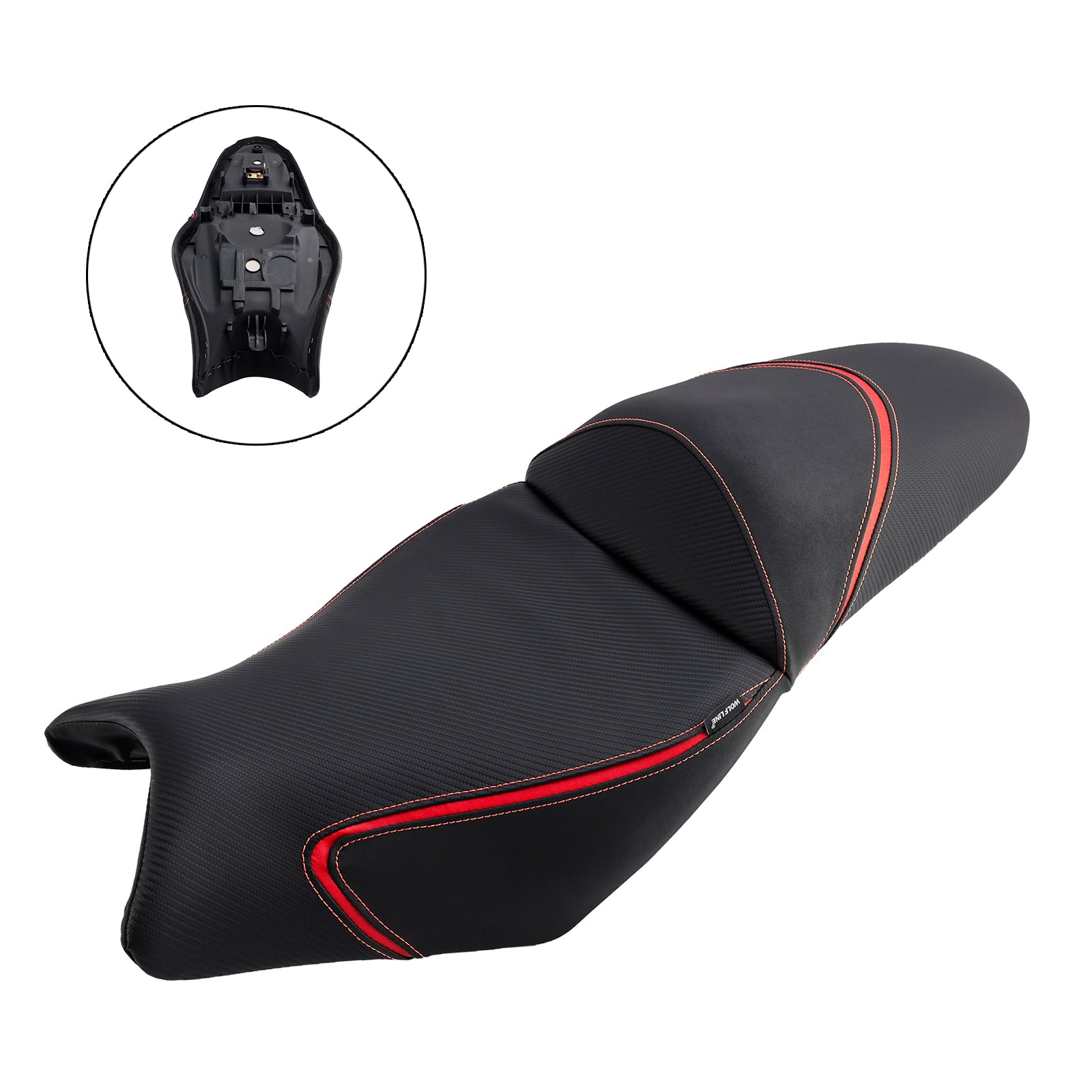 2022-2024 Kawasaki Versys650 Rider Passenger Seat Front Rear Cushion Red