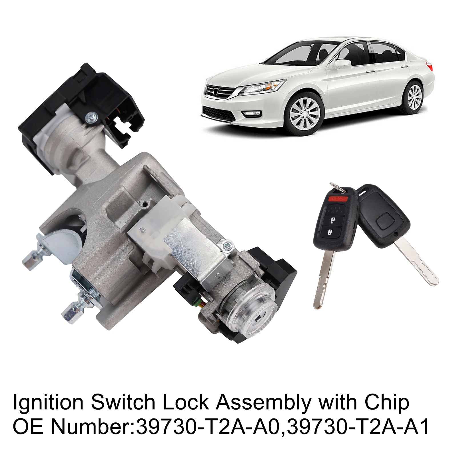 Conjunto de cerradura de interruptor de encendido con Chip 39730-T2A-A1 para Honda Accord 2013-2017