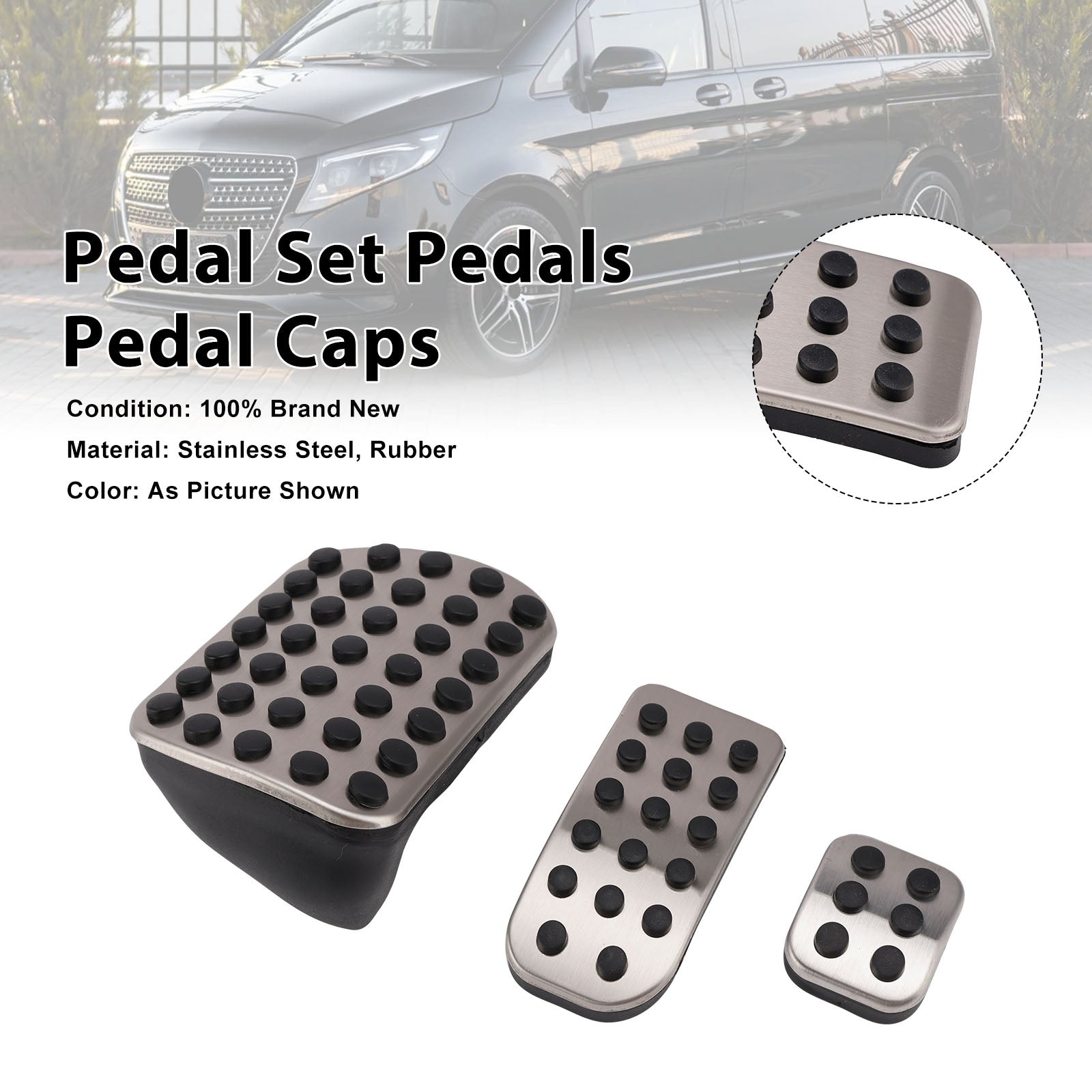 Pedal Set Pedals Pedal Caps For Mercedes Benz Viano V-Class V Vito AT