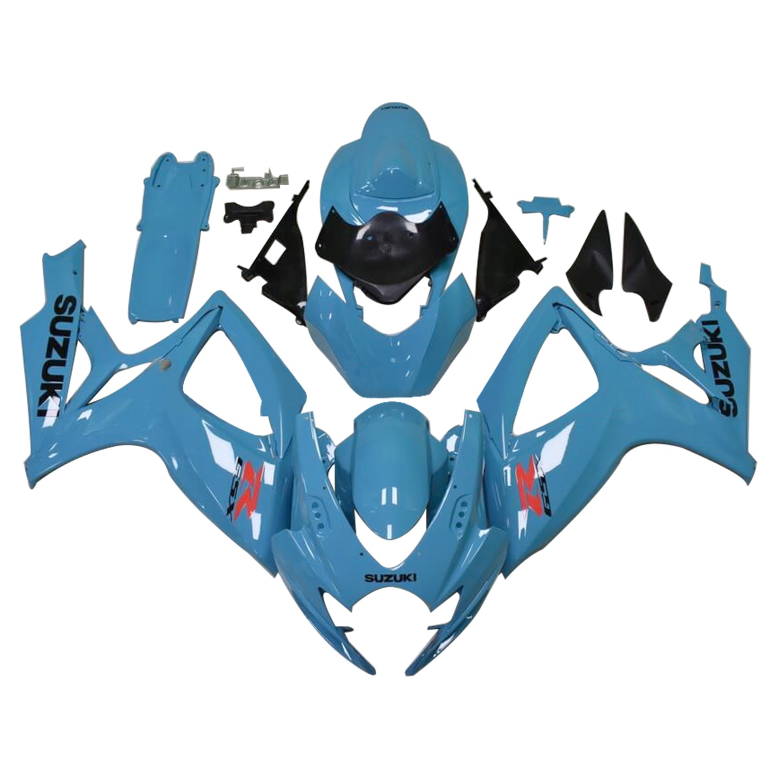 2006-2007 Suzuki GSXR 600/750 K6 Injeksjon Fairing Kit Bodywork Plastic ABS