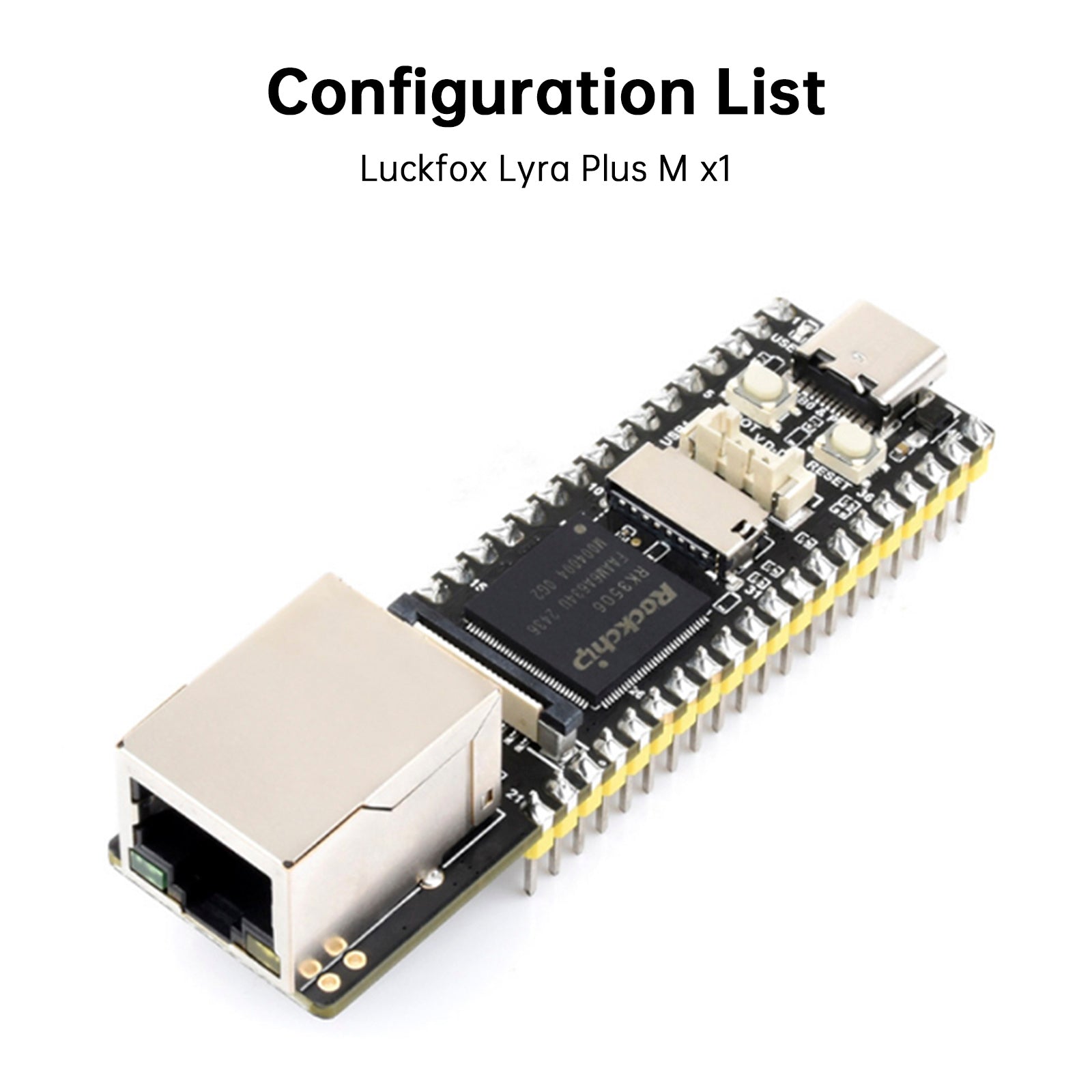 Luckfox Lyra Plus Linux Development Board RK3506G2 Chip RJ45 Netwerkpoort 128MB