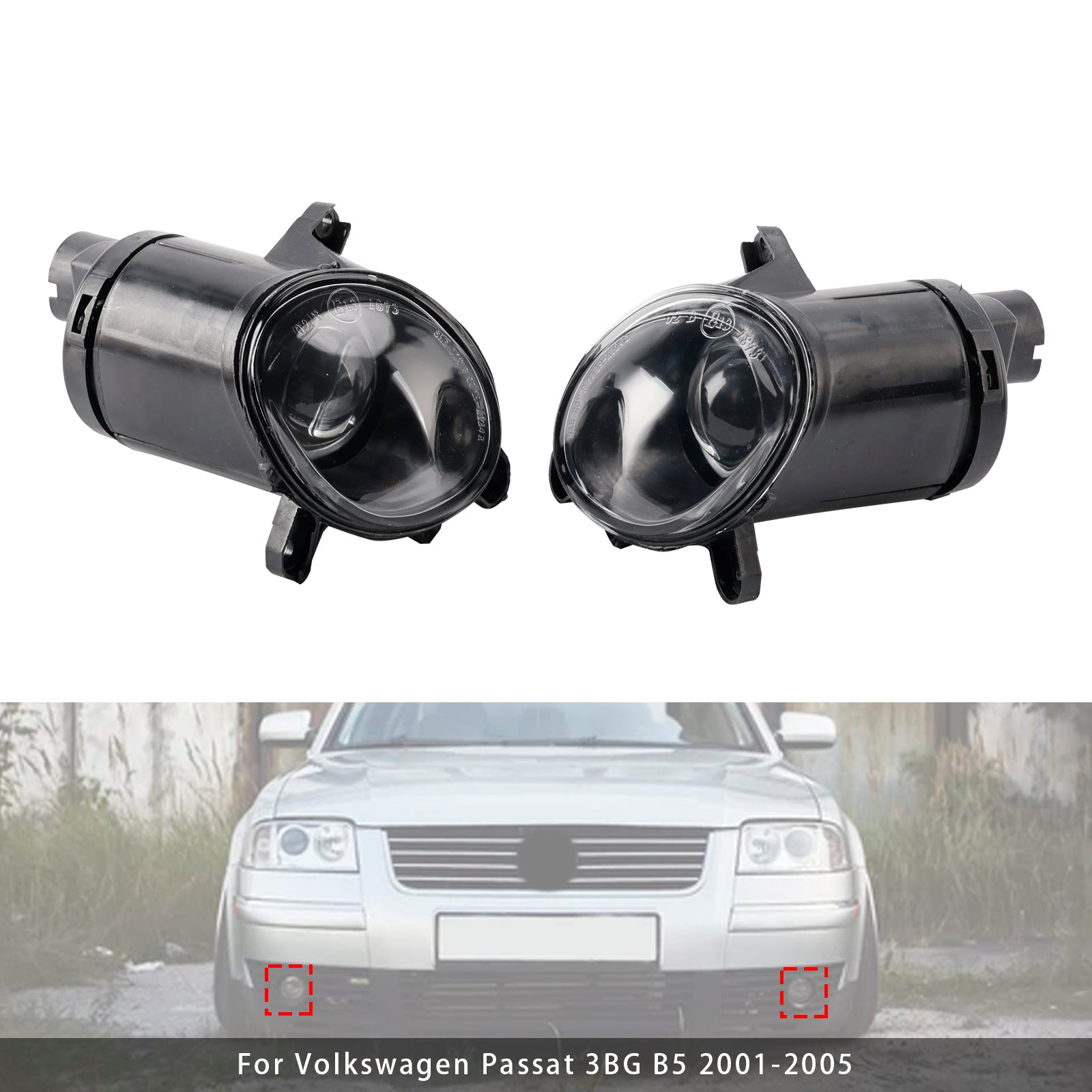 2001-2005 Volkswagen PASSAT 3BG B5 Par de luces antiniebla de conducción para parachoques delantero