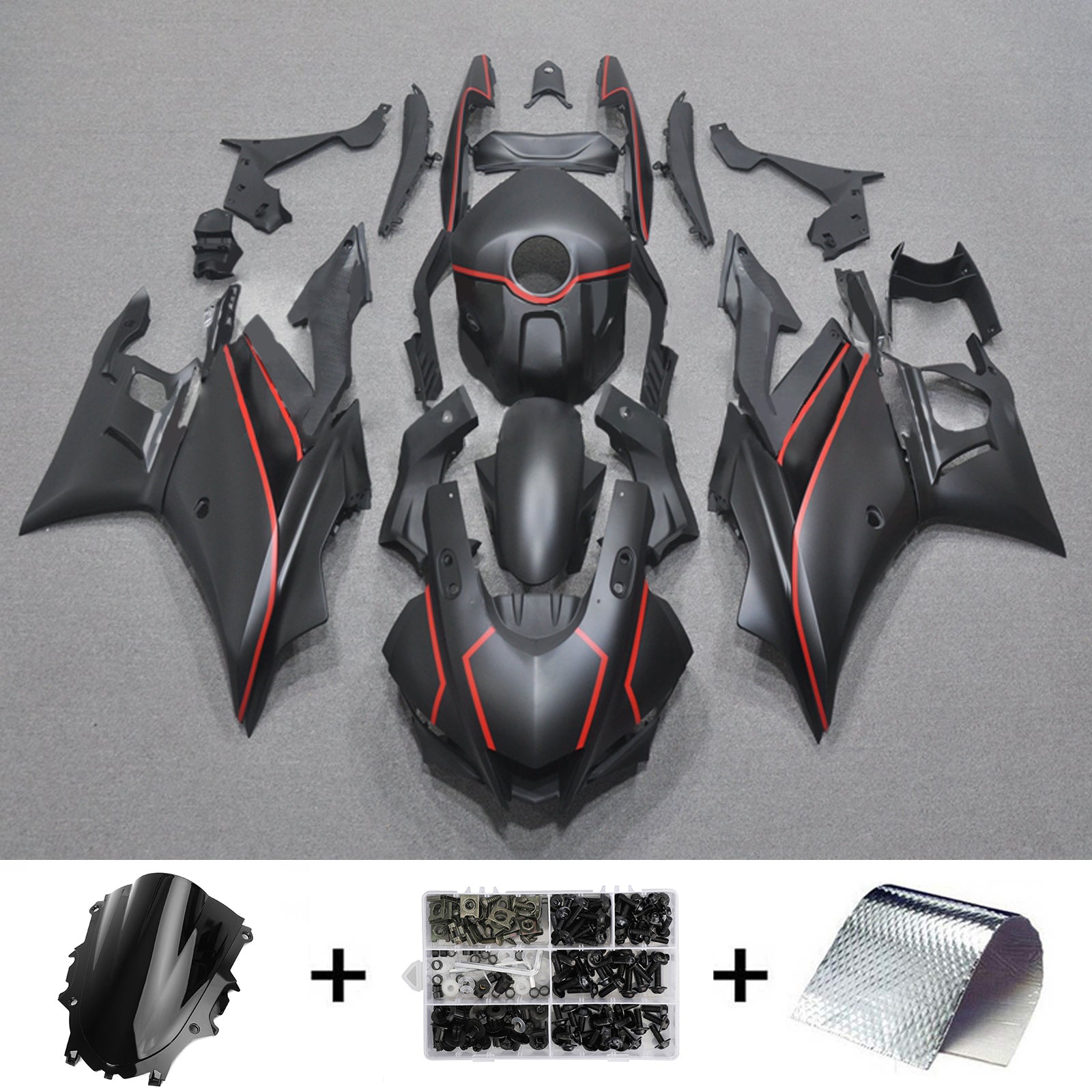 2019-2021 YAMAHA YZF-R3 R25 injektionsmässa kit Bodywork Plastic ABS