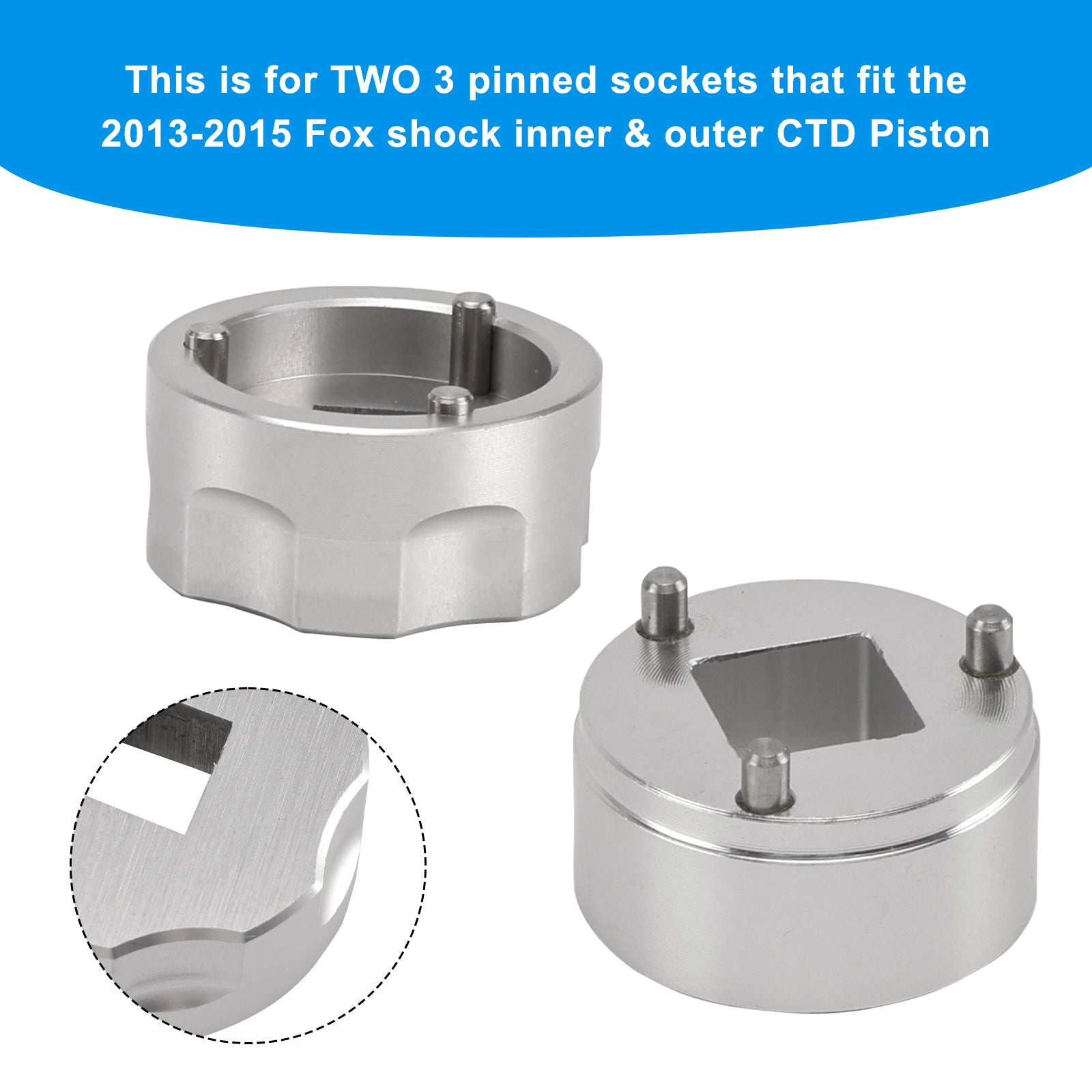 3-pins CTD-zuigerset - Binnen & Buitenste stopcontacten 398-00-348 & 398-00-504 Voor Fox