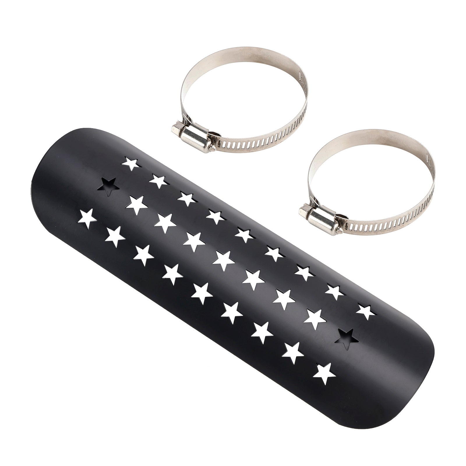 Oceľový výfukový tlmič potrubie Teplo deflektor chróm pre motocykel Secootter zatemnený