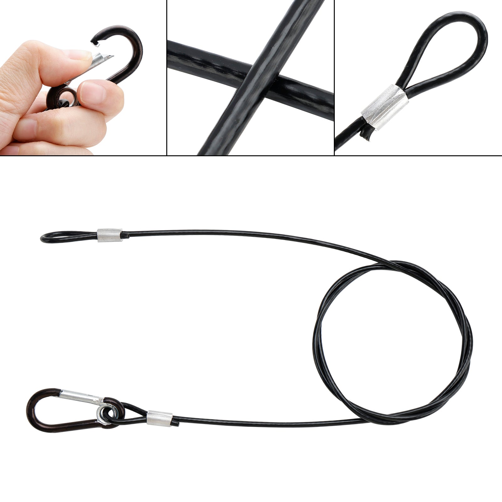 1/5/10 st 3mm tjock ståltrådssäkerhetssäkerhetskabel för scenklämma Par Light