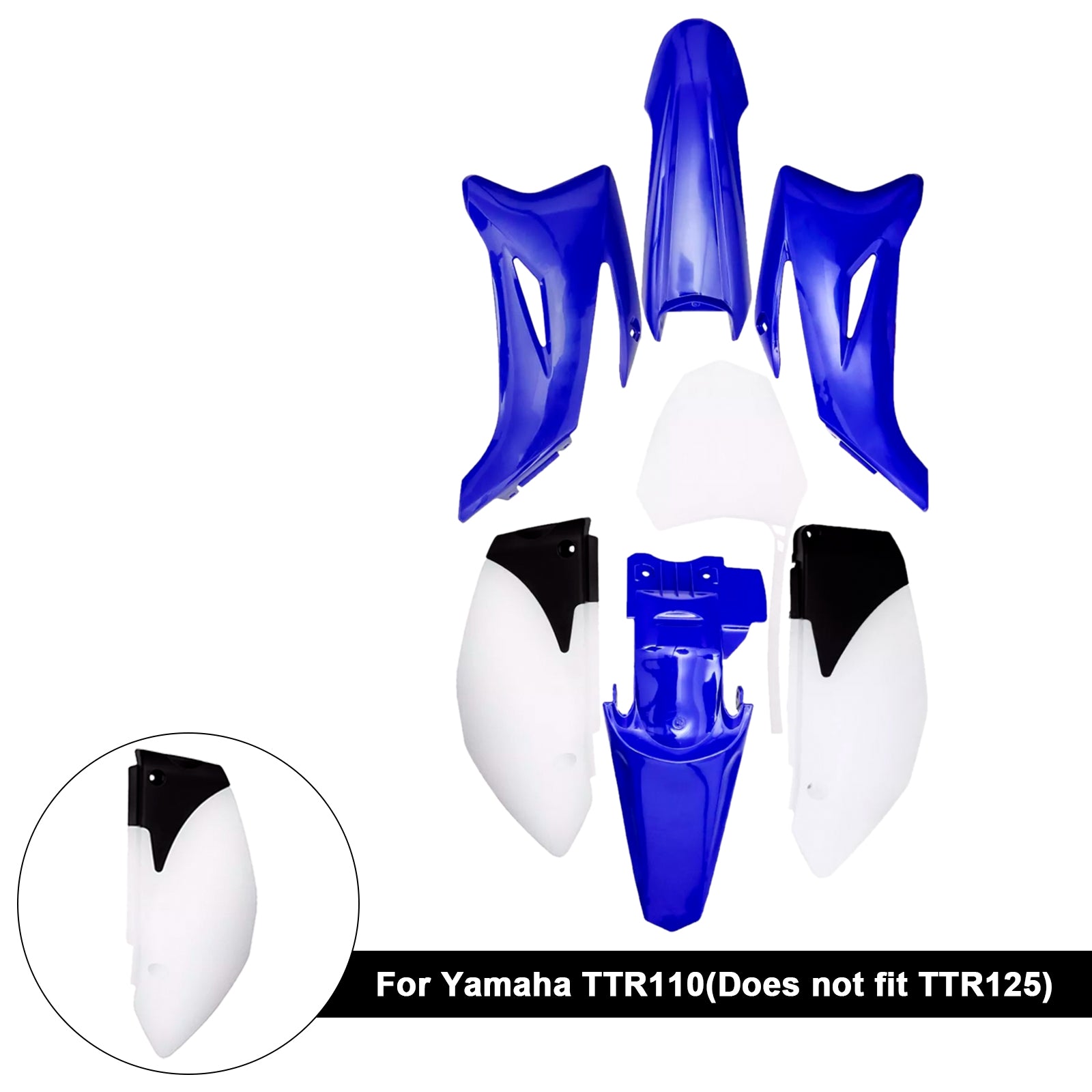 Yamaha TTR110 DIRT BIKE Body Plastic Kit Fender Fairing