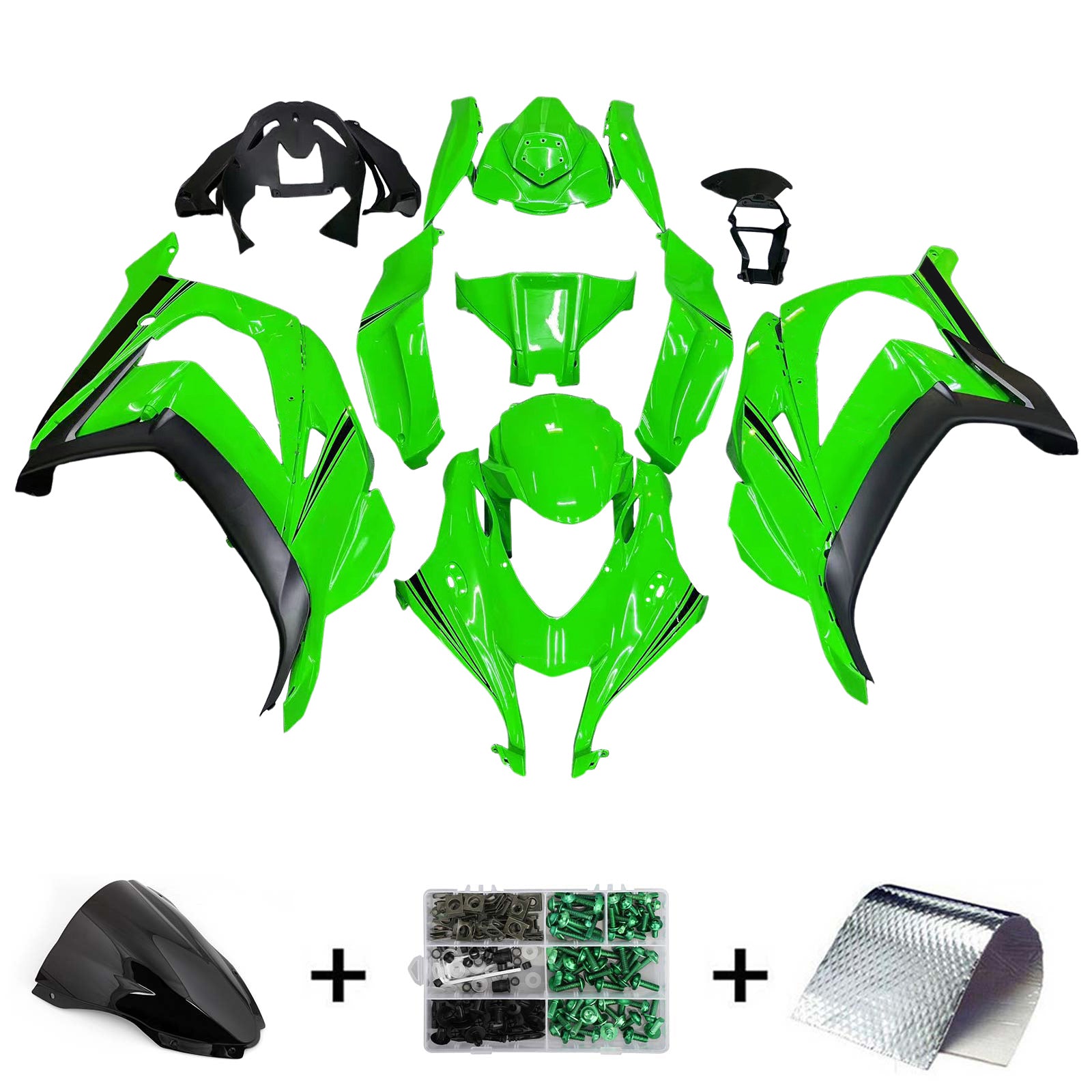 Injection Fairing Kit Bodywork Plastic ABS fit For Kawasaki ZX10R 2016-2020