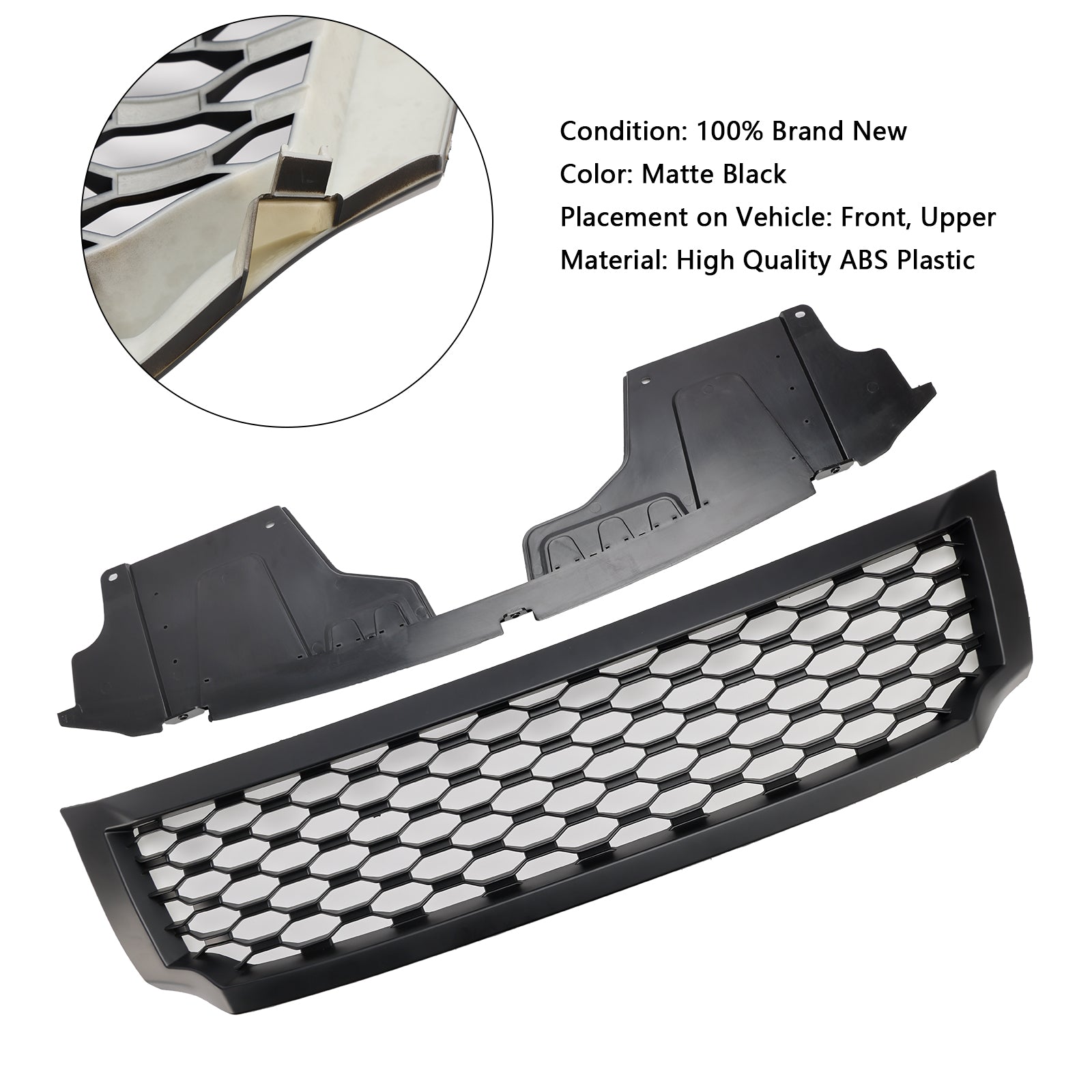 2015-2020 Nissan Navara NP300 D23 Matt Black Front Challed Grill Grille