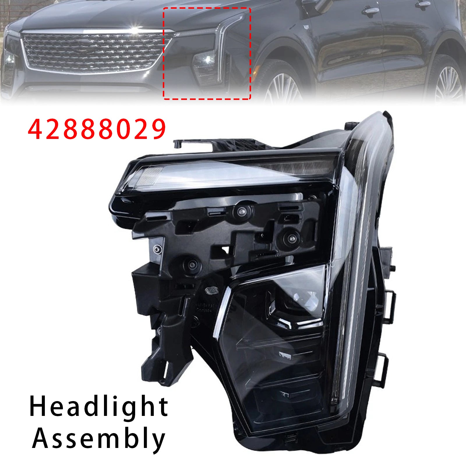 Left LED Headlight Assembly 42888029 For Cadillac XT4 2024-2025