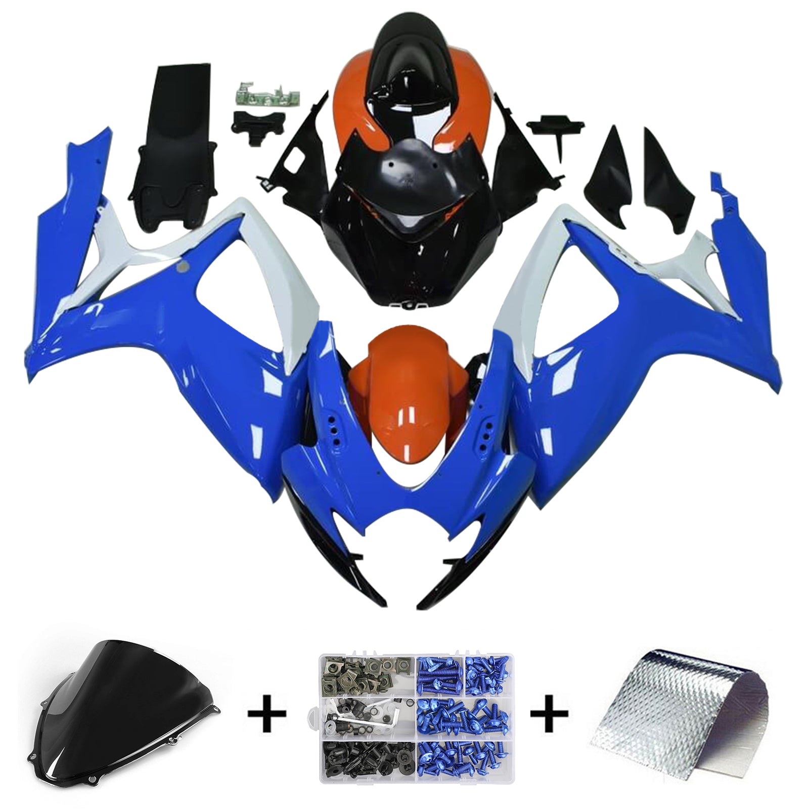 2006-2007 Suzuki GSXR 600/750 K6 Injeksjon Fairing Kit Bodywork Plastic ABS