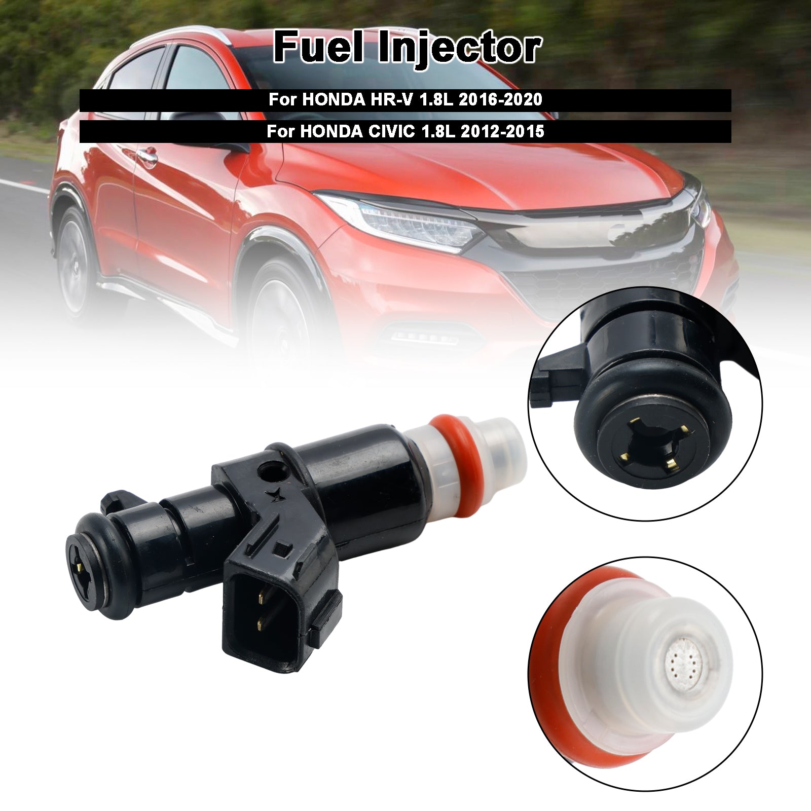 1pcs drivstoffinjektor 16450-R2E-L01 FIT HONDA CIVIC 2012-2015 FIT HRV 16-20 1.8L