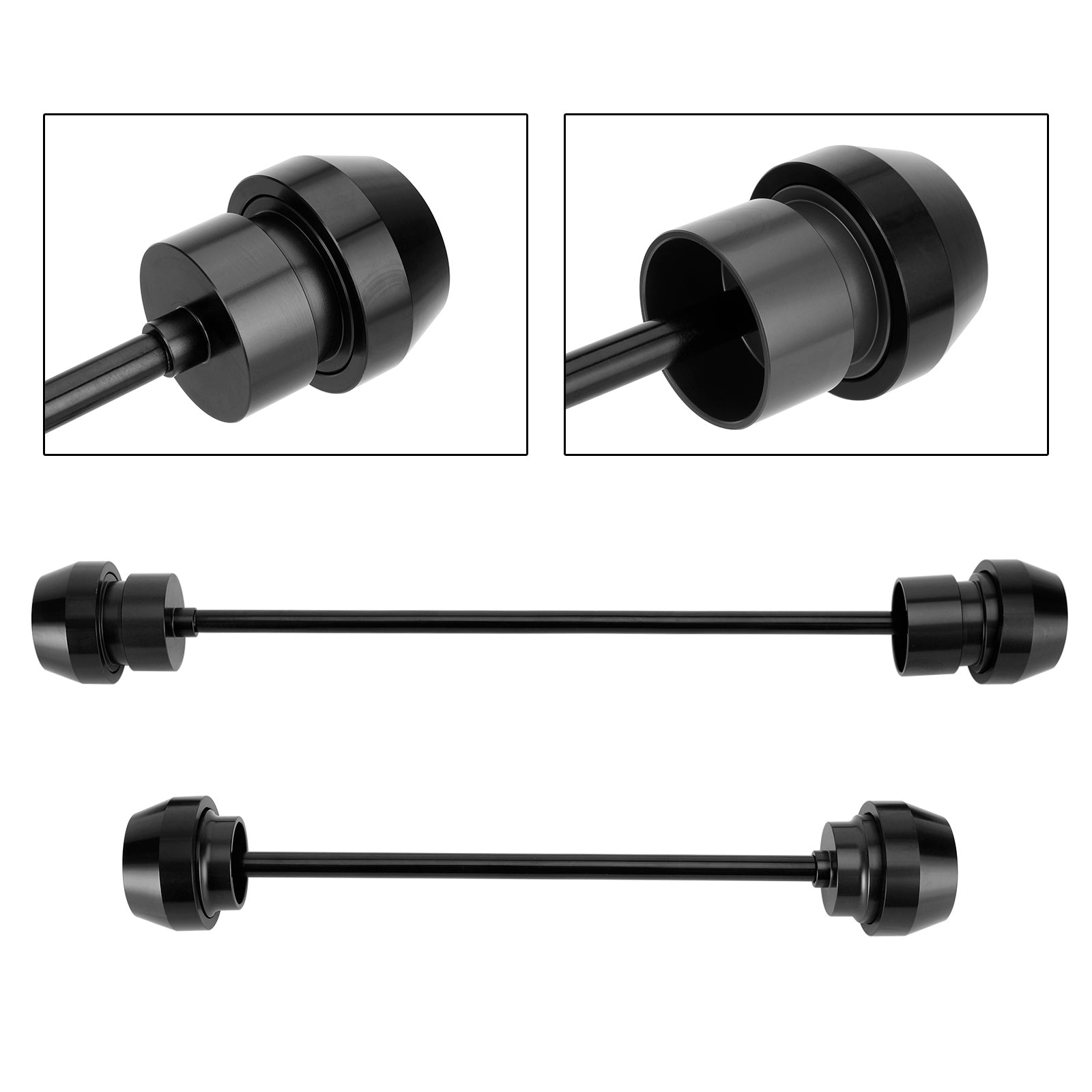 Protector de rueda deslizante de eje delantero trasero Cnc negro apto para Yamaha Yzf-R7 21-23 22