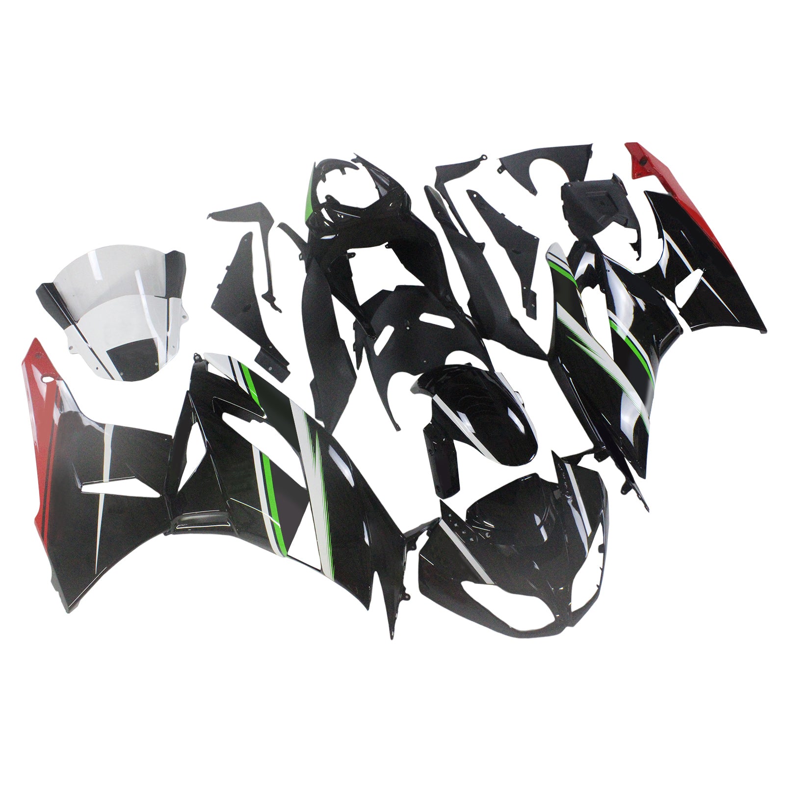 Injection Fairing Kit Bodywork Plastic ABS fit For Kawasaki ZX6R 636 2009-2012