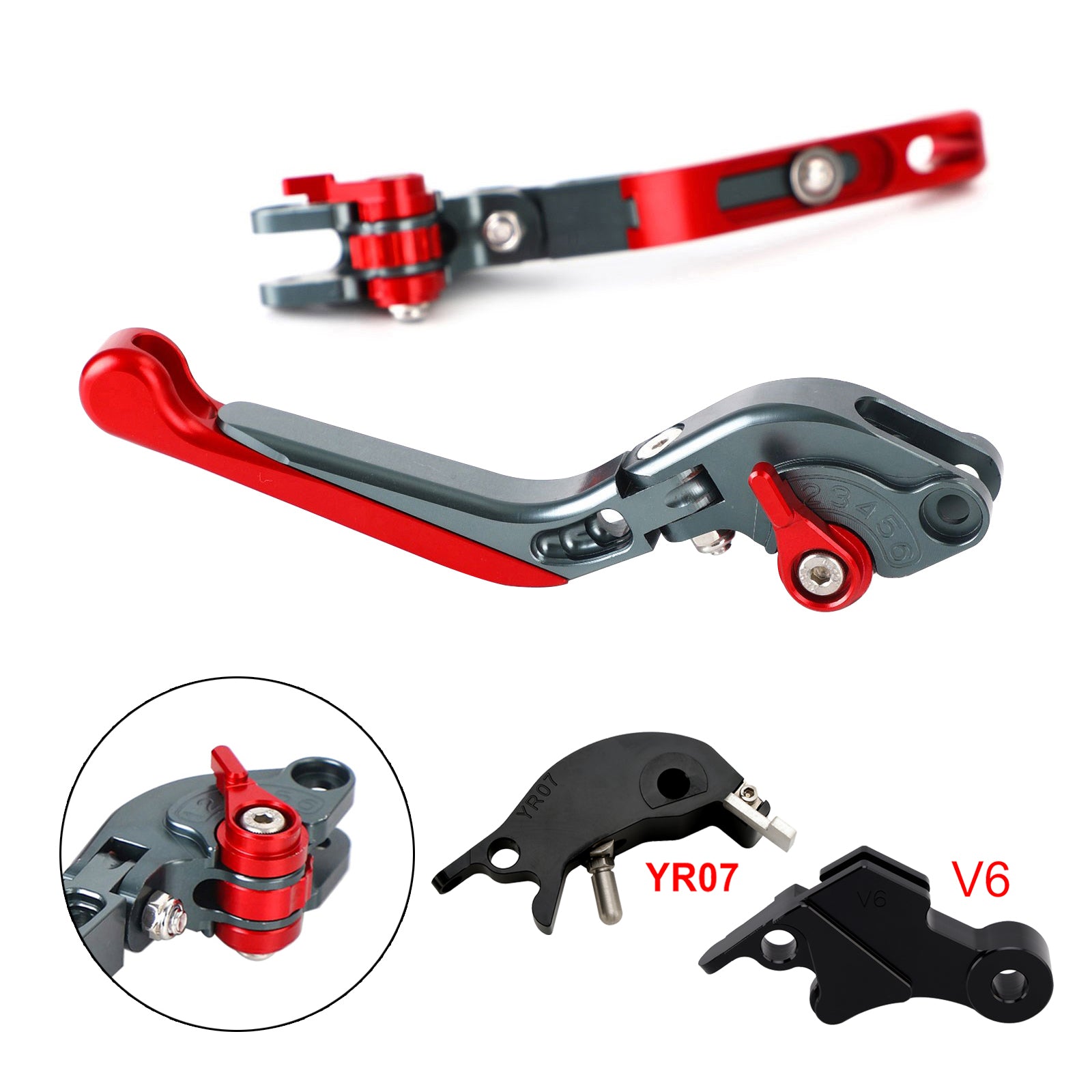 Justerbar kopplingsbromsspak passar för YAMAHA XSR900 XSR900GP MT-09 2024-2025