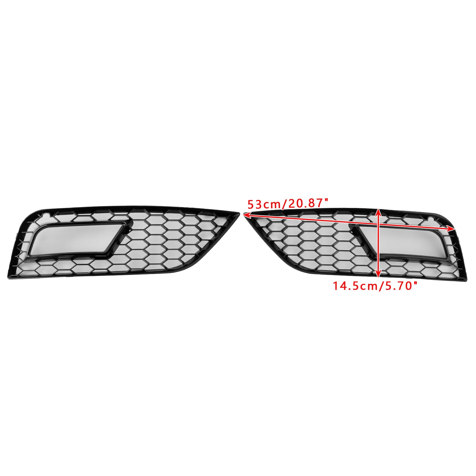 2013-2015 Audi A4 B8.5 zwarte honingraat mistlampafdekking standaardbumper