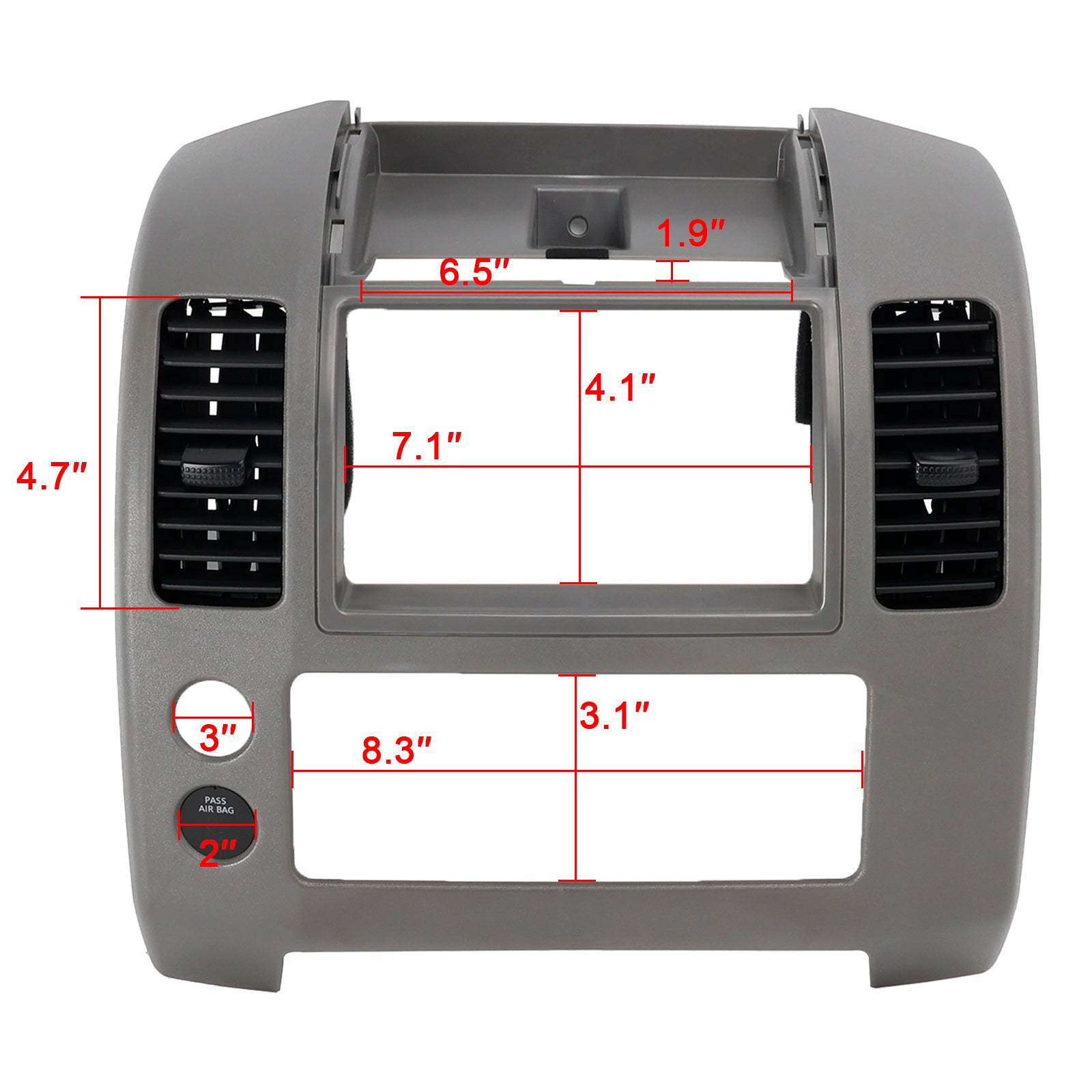 2005-2020 Nissan Frontier S, XE, SE, LE, NISMO Off-Road - 4 Cyl 2,5L, 6 cyl 4.0L Centre central Console Panneau Cluster Lid Cud 68259-ZP16