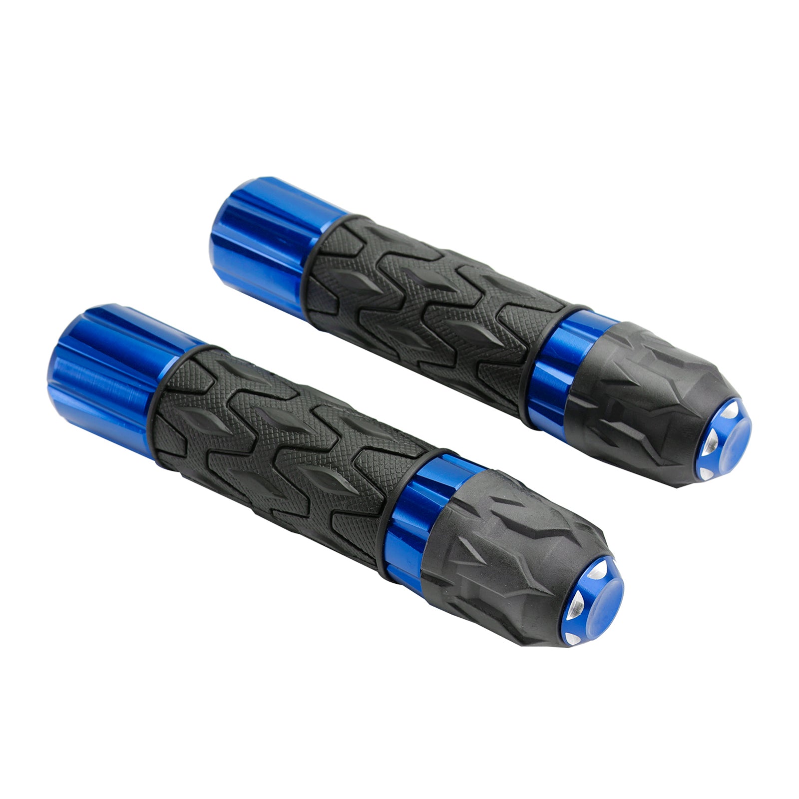7/8"/22mm Motorfiets Stuur Handgrepen CNC Universeel Rood Voor Motorfietsen Zilver