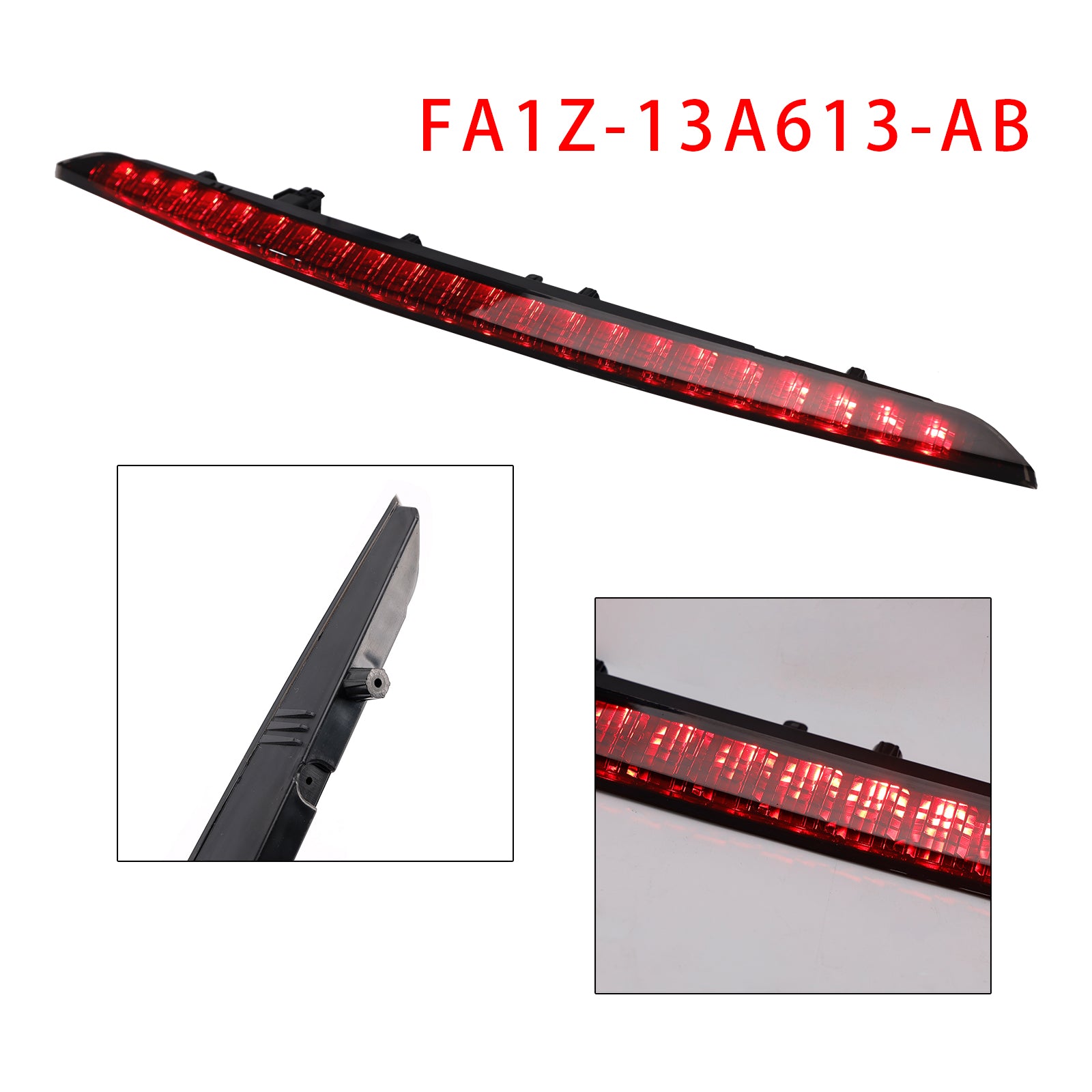 2016-2018 Lincoln MKX Rear High Mount Brake Light FA1Z-13A613-AB Black Lens