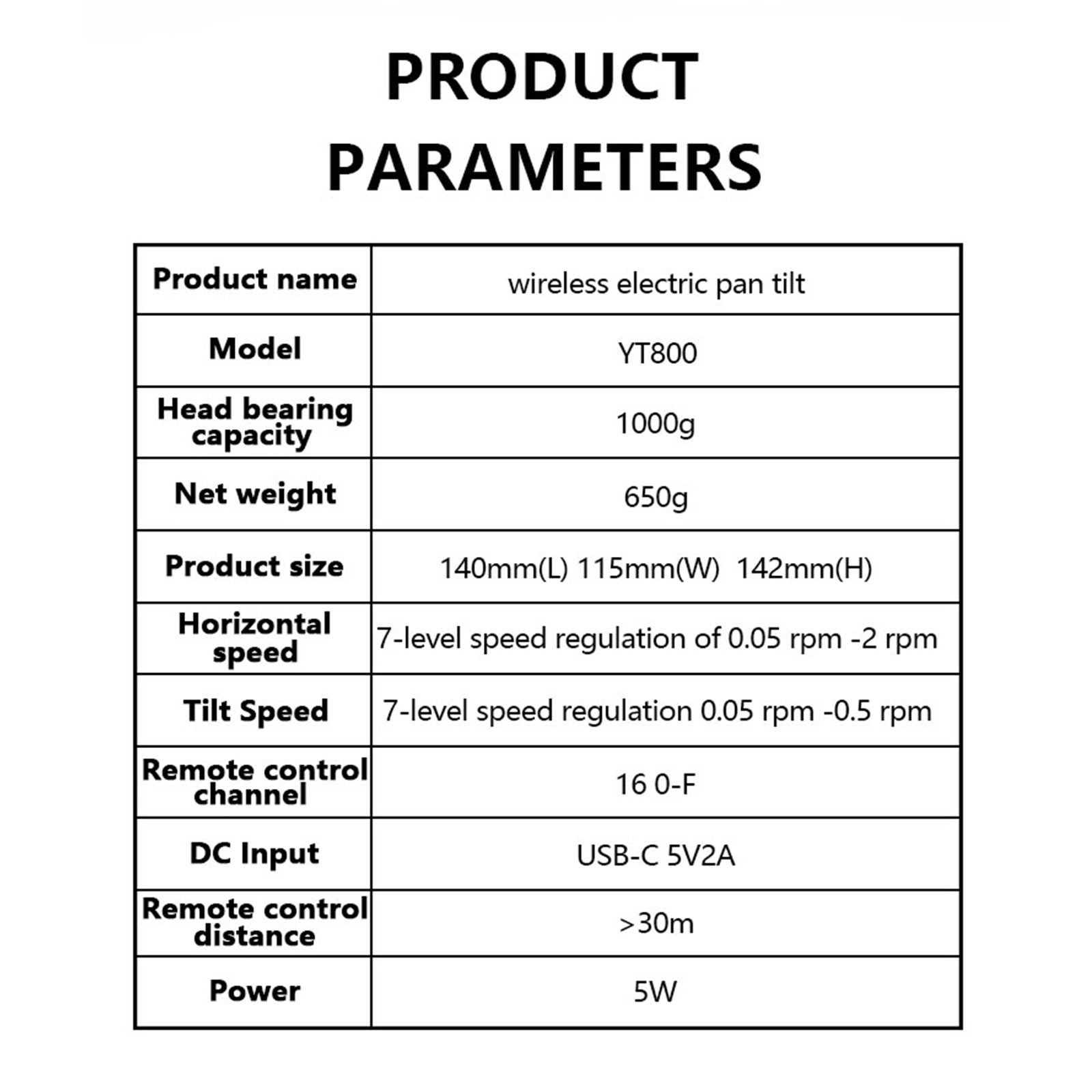 YT-800 Camera Electric Cloud Platform 360 Rotation Thermal Imaging Stabilisator