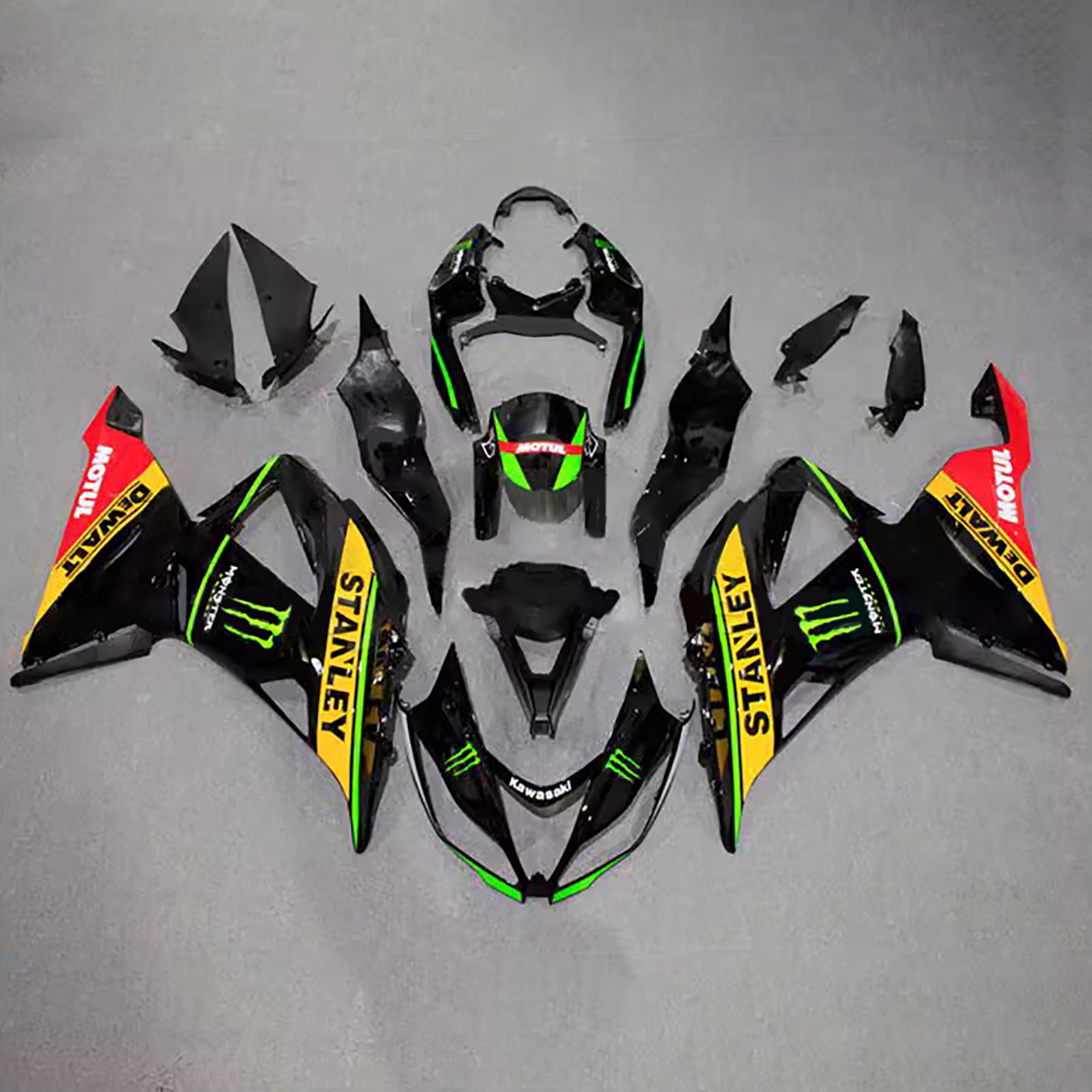 Injection Fairing Kit Bodywork Plastic ABS fit For Kawasaki ZX6R 636 2013-2018