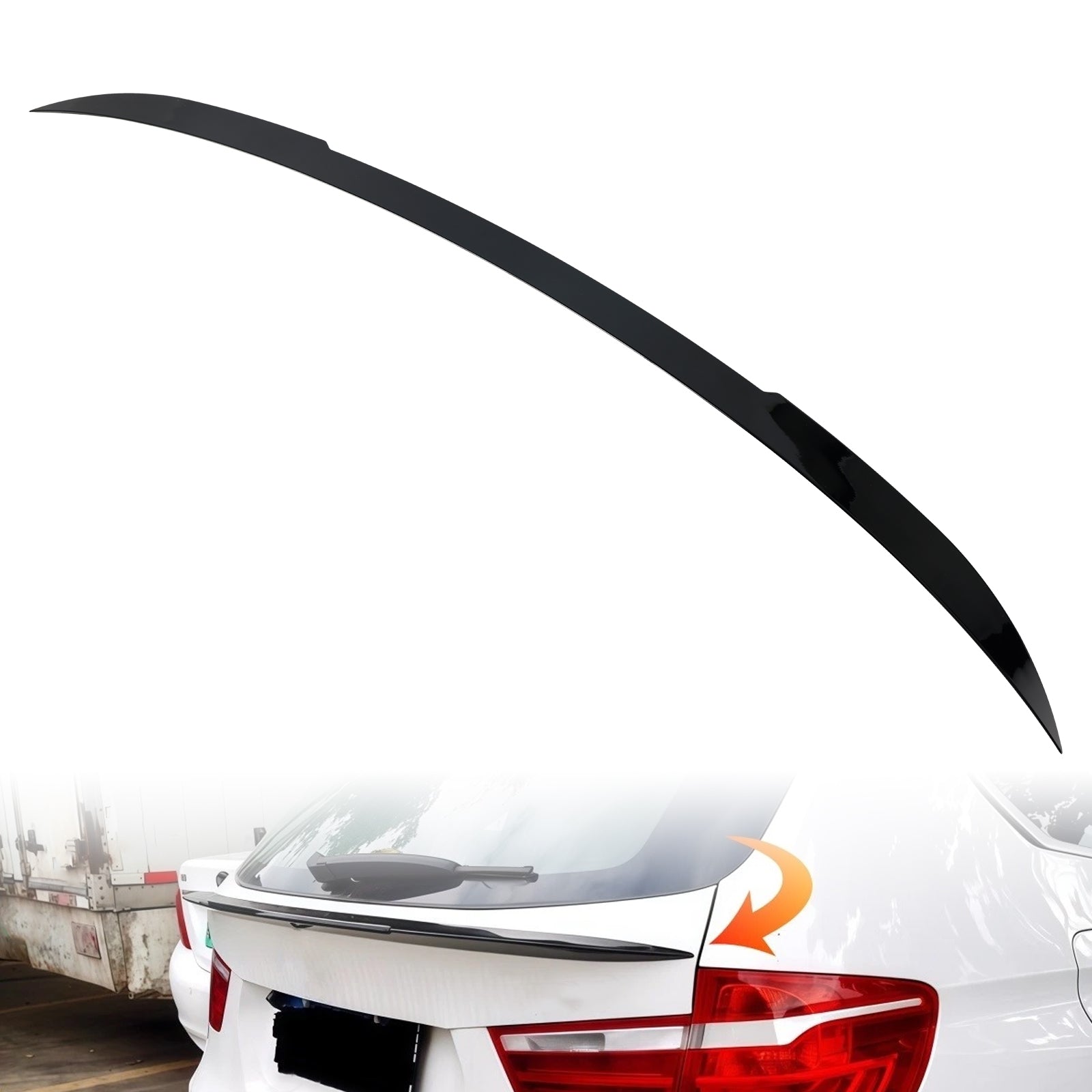 2010-2018 BMW X3 F25 Gloss Black Rear Mid Boot Spoiler
