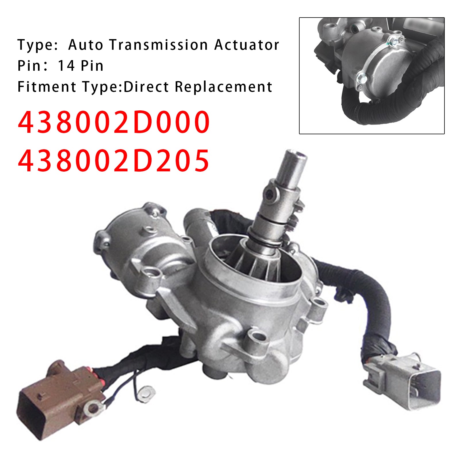 2017-2021 Kia Forte Automatische Transmissie Actuator Assy-Gear D7UF1 14 Pin 438002D205 438002D000