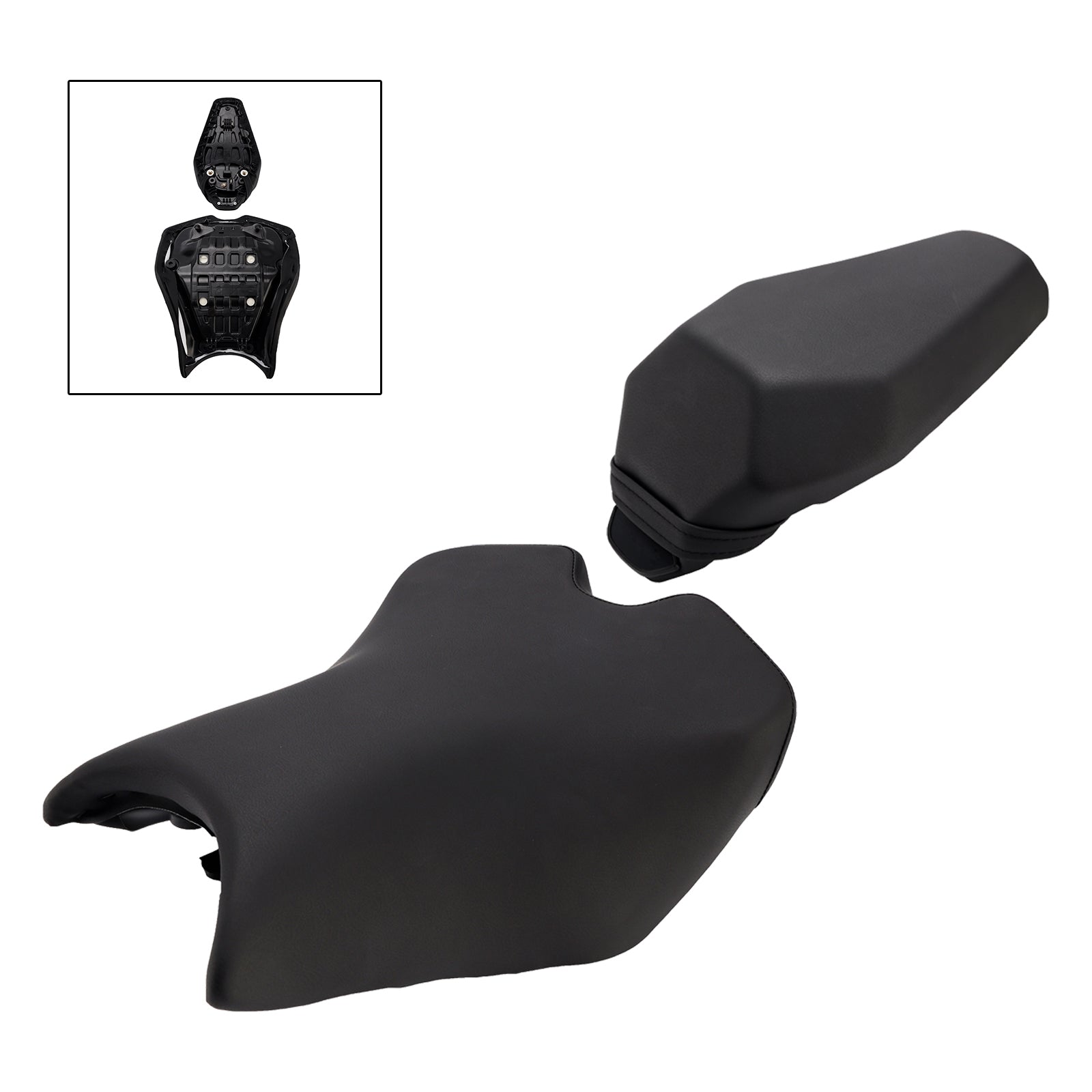 Front W/ Rear Thickened Seat Pillion Kit Black For Kawasaki Ninja Z900 2025