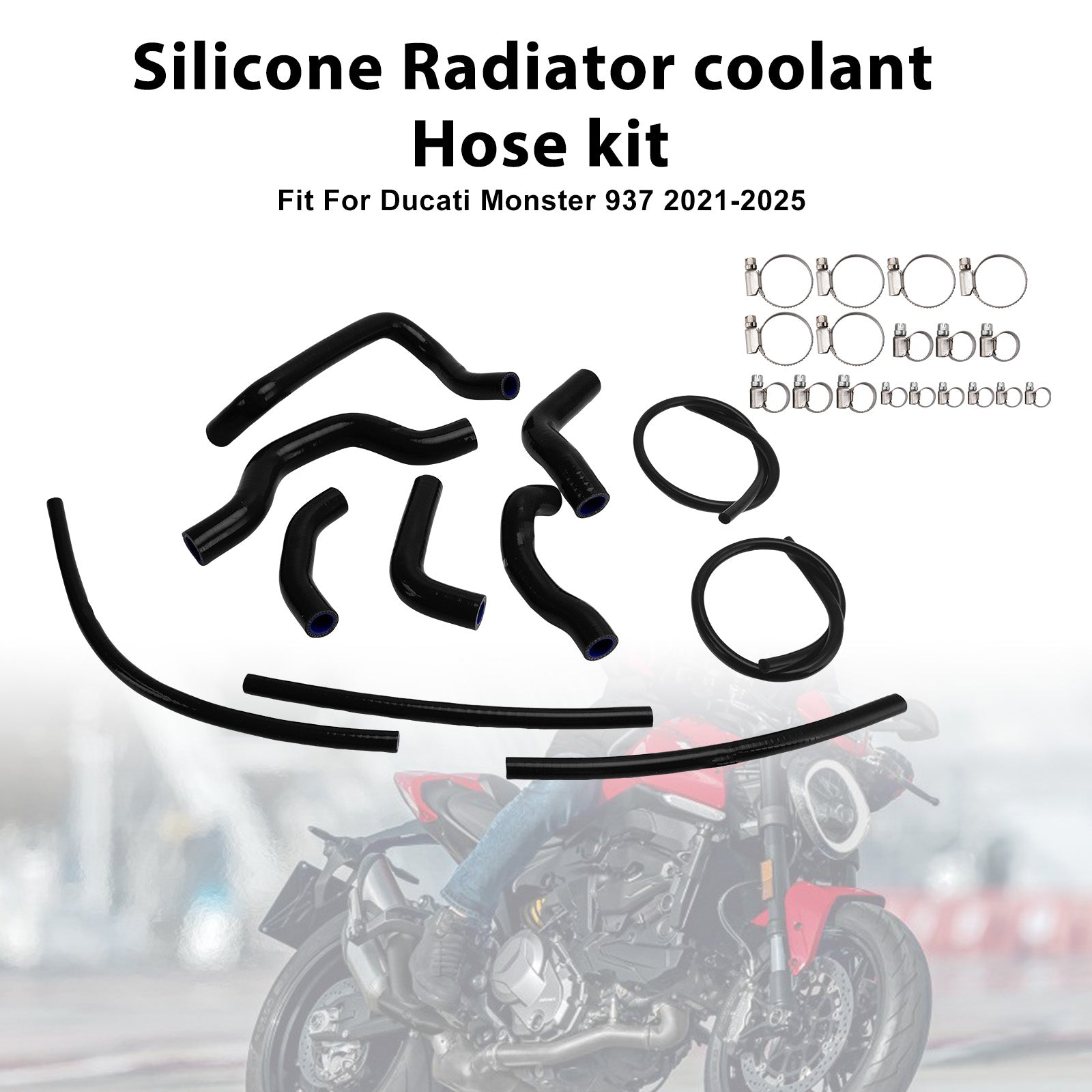 2021-2025 Ducati Monster 937 Silicone Radiator coolant Hose