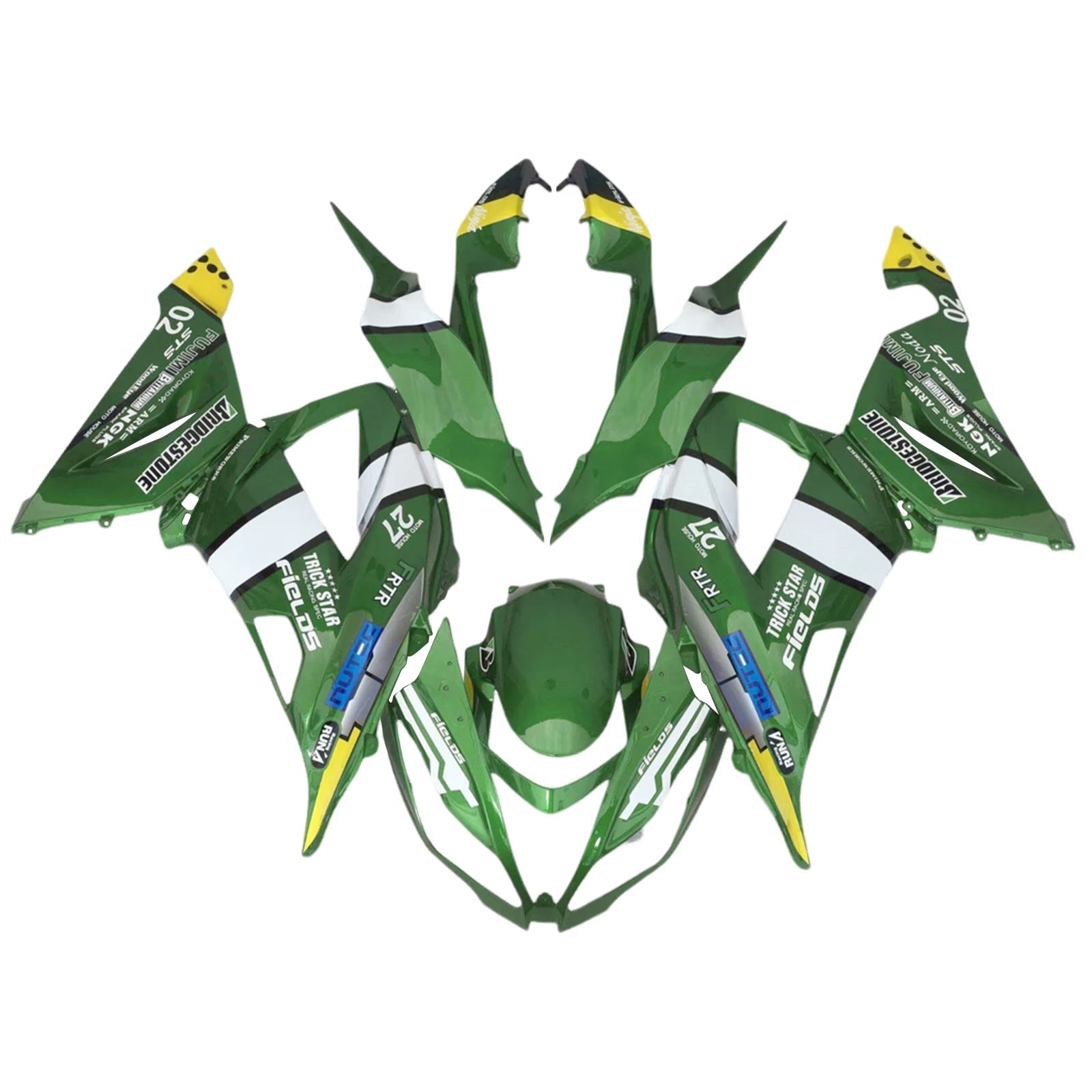 2013-2018 KAWASAKI ZX6R 636 Injektionsmässa Kit Bodywork Plastic ABS