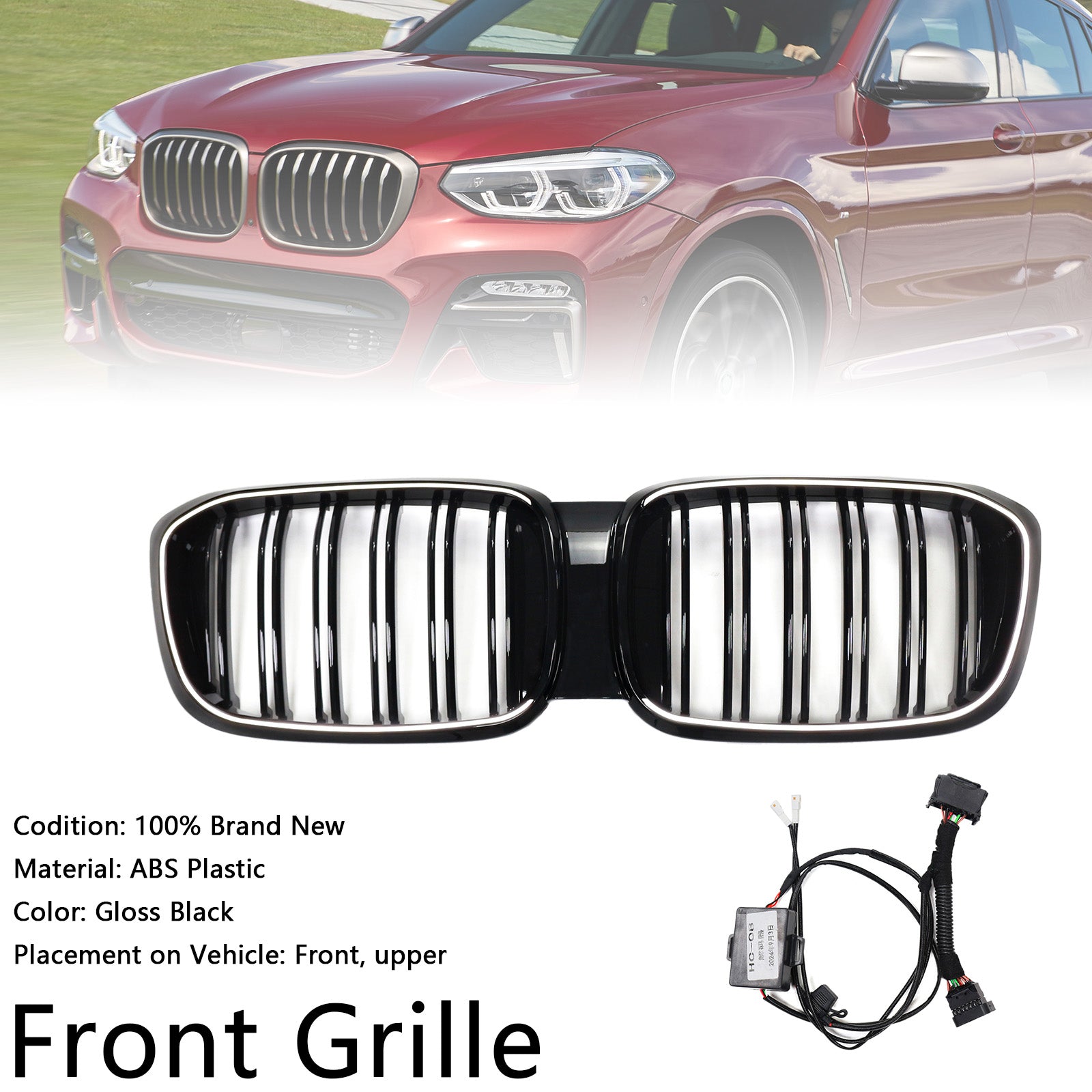 2018-2021 BMW X4 G02 Pre-Facelift Front Kidney Mesh Grille Grill 51138469959 51138469959