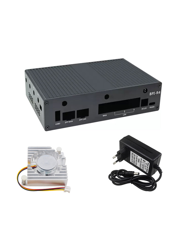 Banana PI R4 Dedikerad metallskal aluminiumlegering Skal med kylare