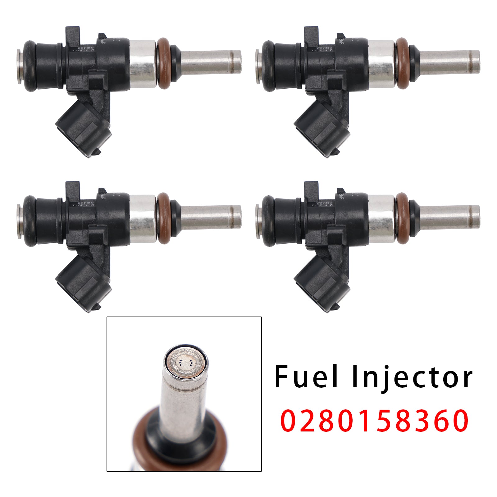 Injecteur de carburant pour VW Golf GTI R Audi A3 S3 2.0 CJX CHH 0280158360, 4 pièces
