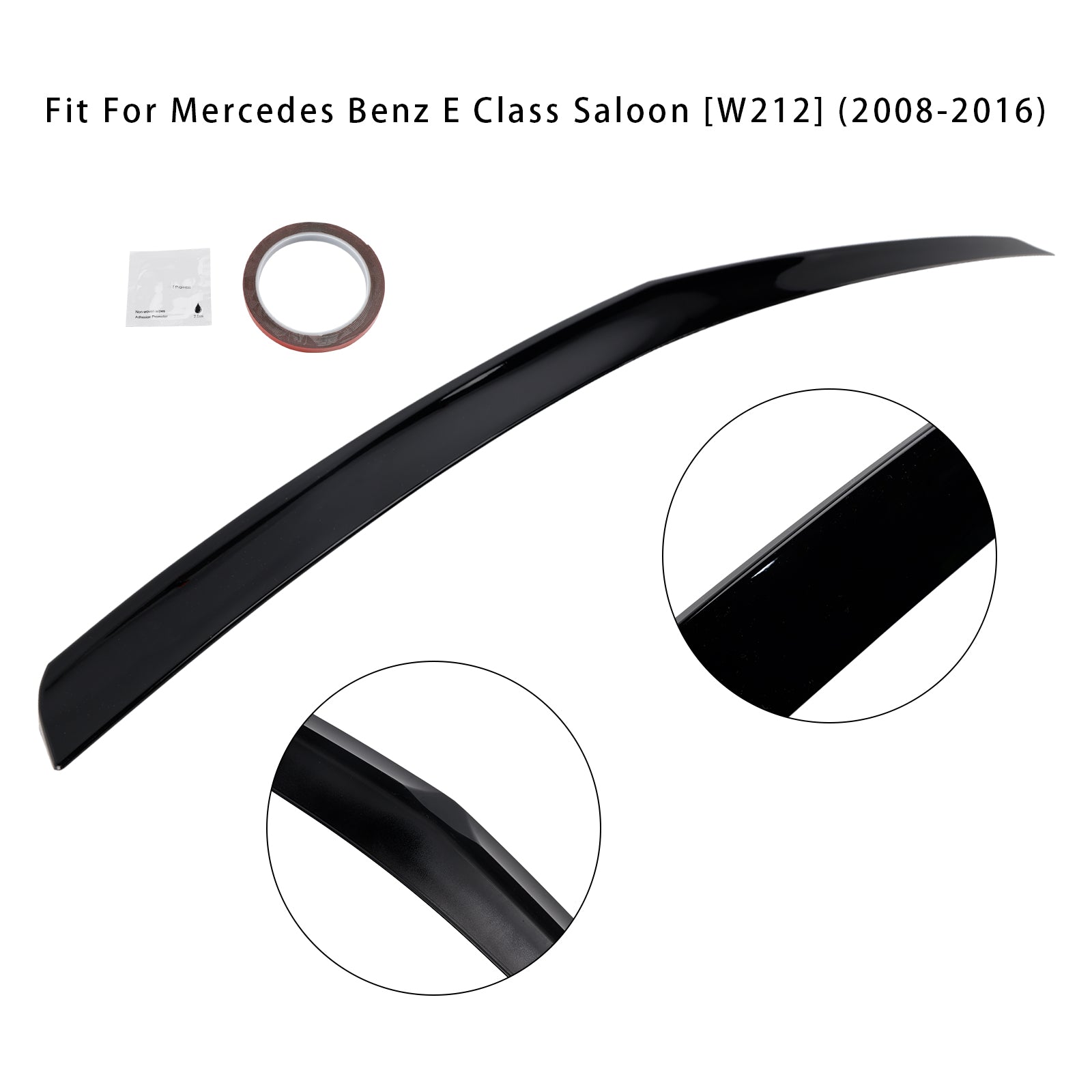 Mercedes-Benz Classe E 2008-2016 W212 Becquet de coffre arrière noir brillant